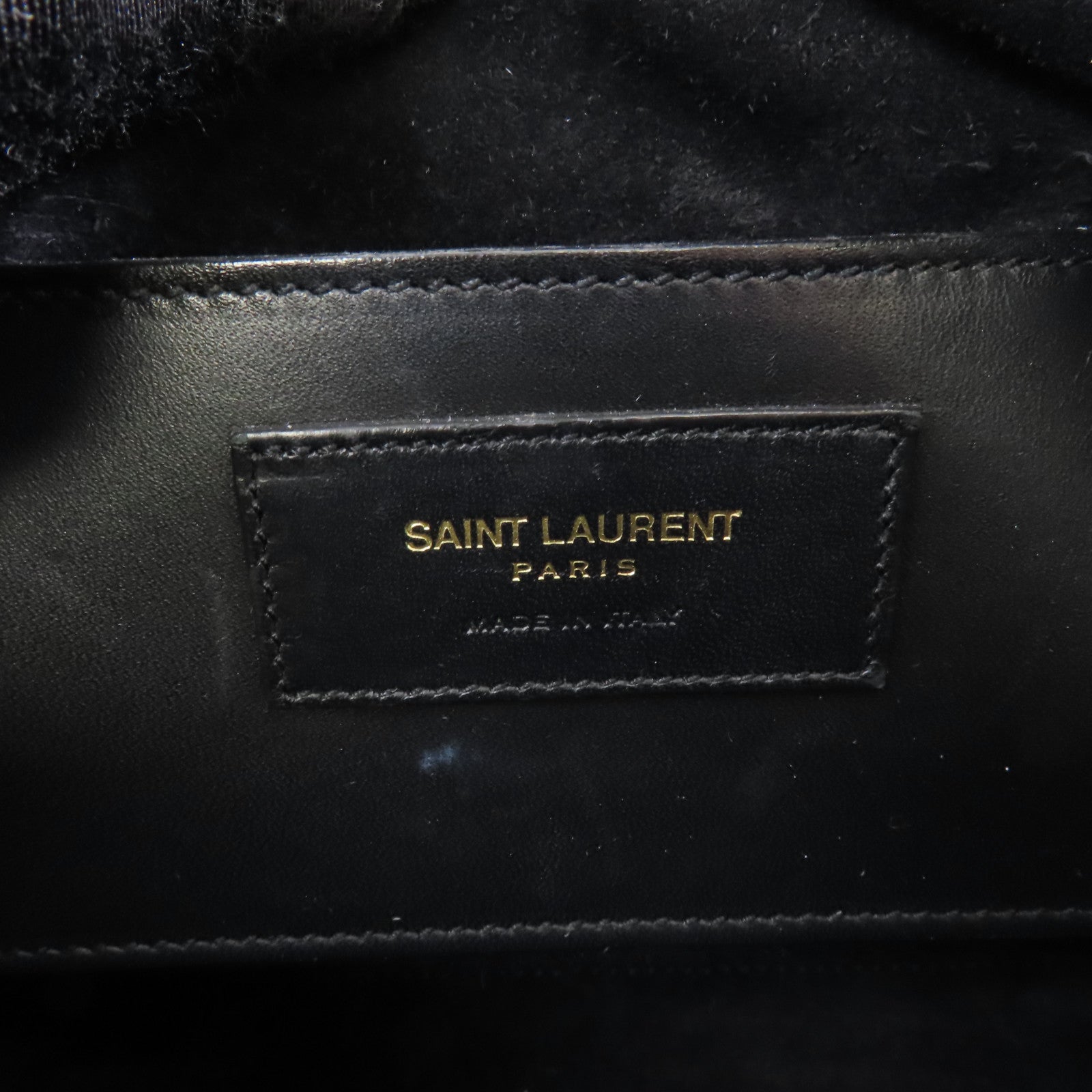 SAINT LAURENT 牛皮皮革2way Shoulder Bag金扣手挽肩背兩用袋黑色