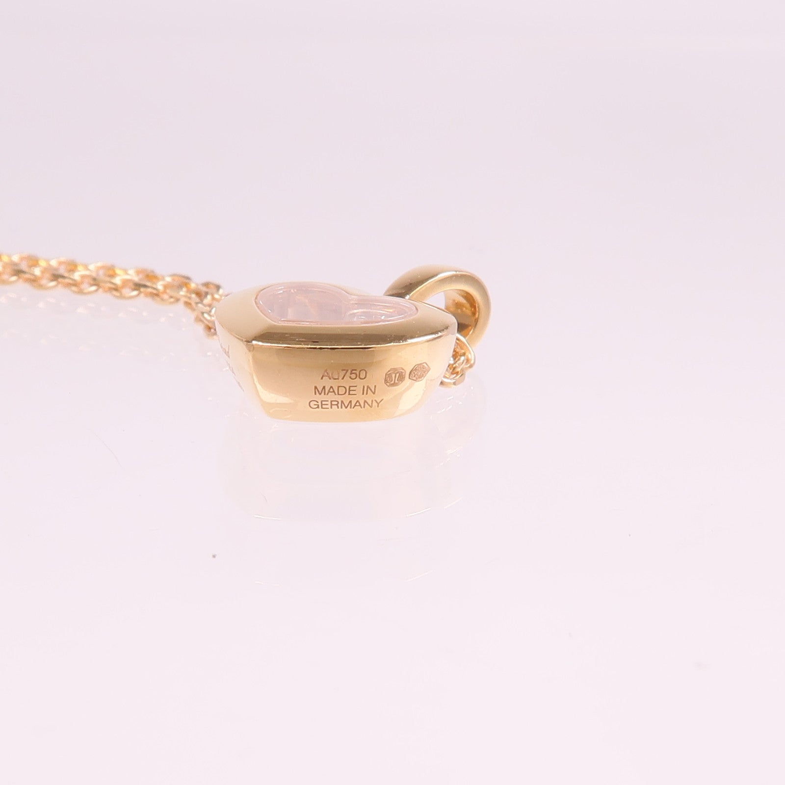 Chopard 18K玫瑰金Happy Diamonds Necklace鑽石項鍊