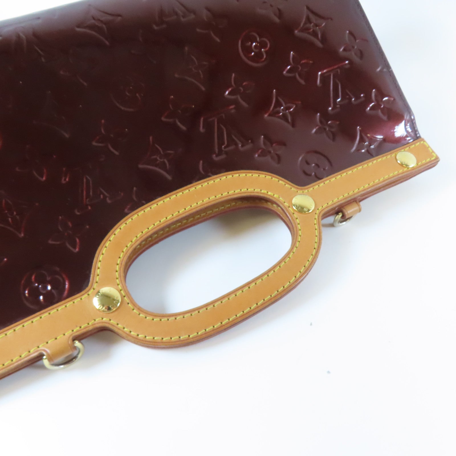 LOUIS VUITTON Vernis Roxbury Drive Violeta金扣手挽肩背兩用袋紅色