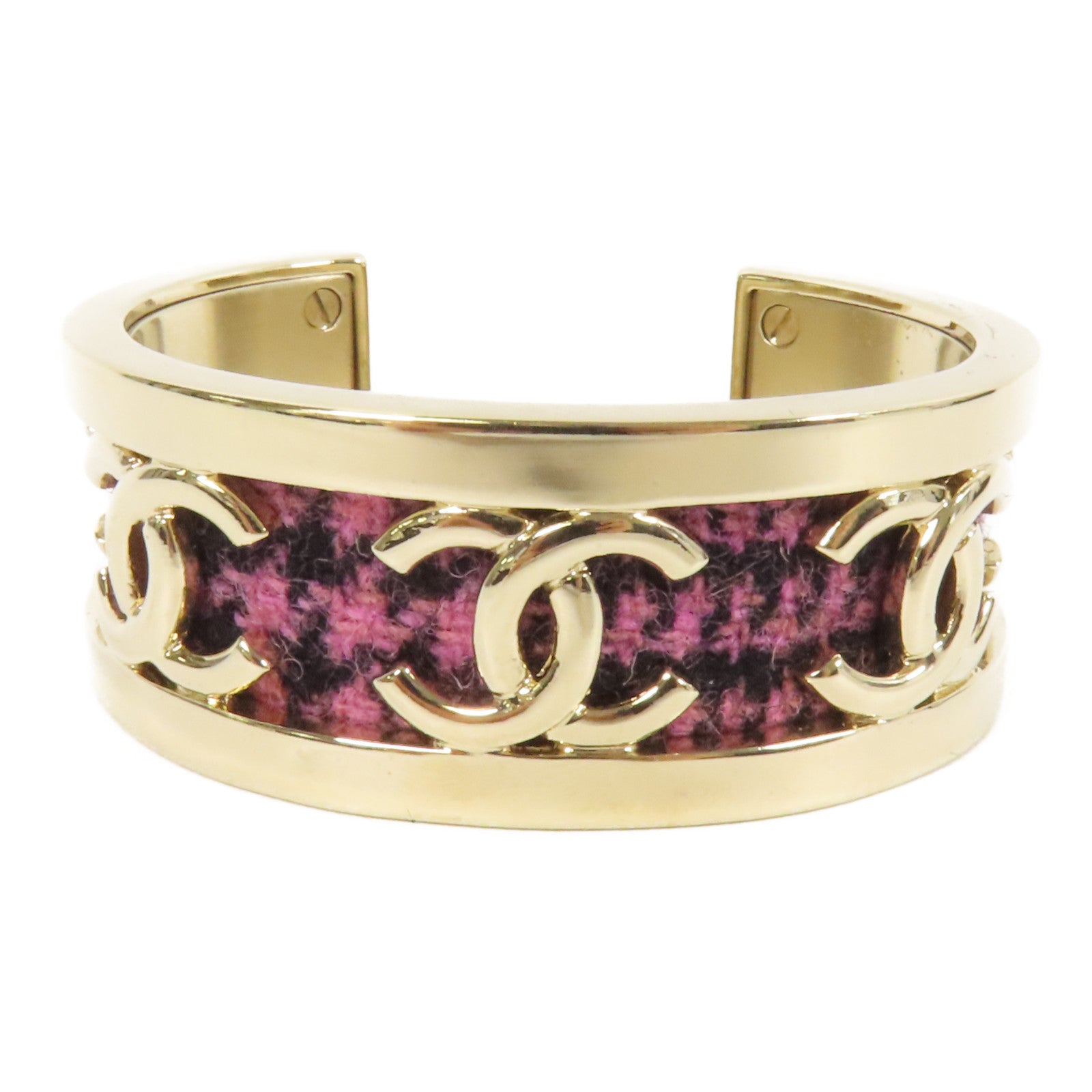 CHANEL 【激減優惠】金屬/Tweed CoCo Mark Bangle手鐲