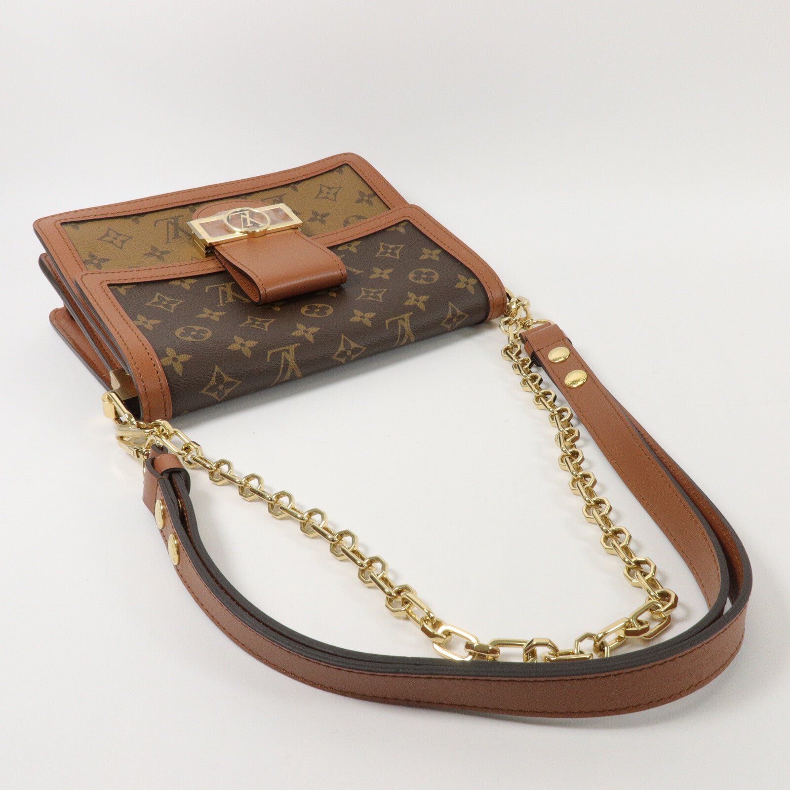 LOUIS VUITTON Monogram/Monogram Reverse Dauphine MM手挽肩背兩用袋