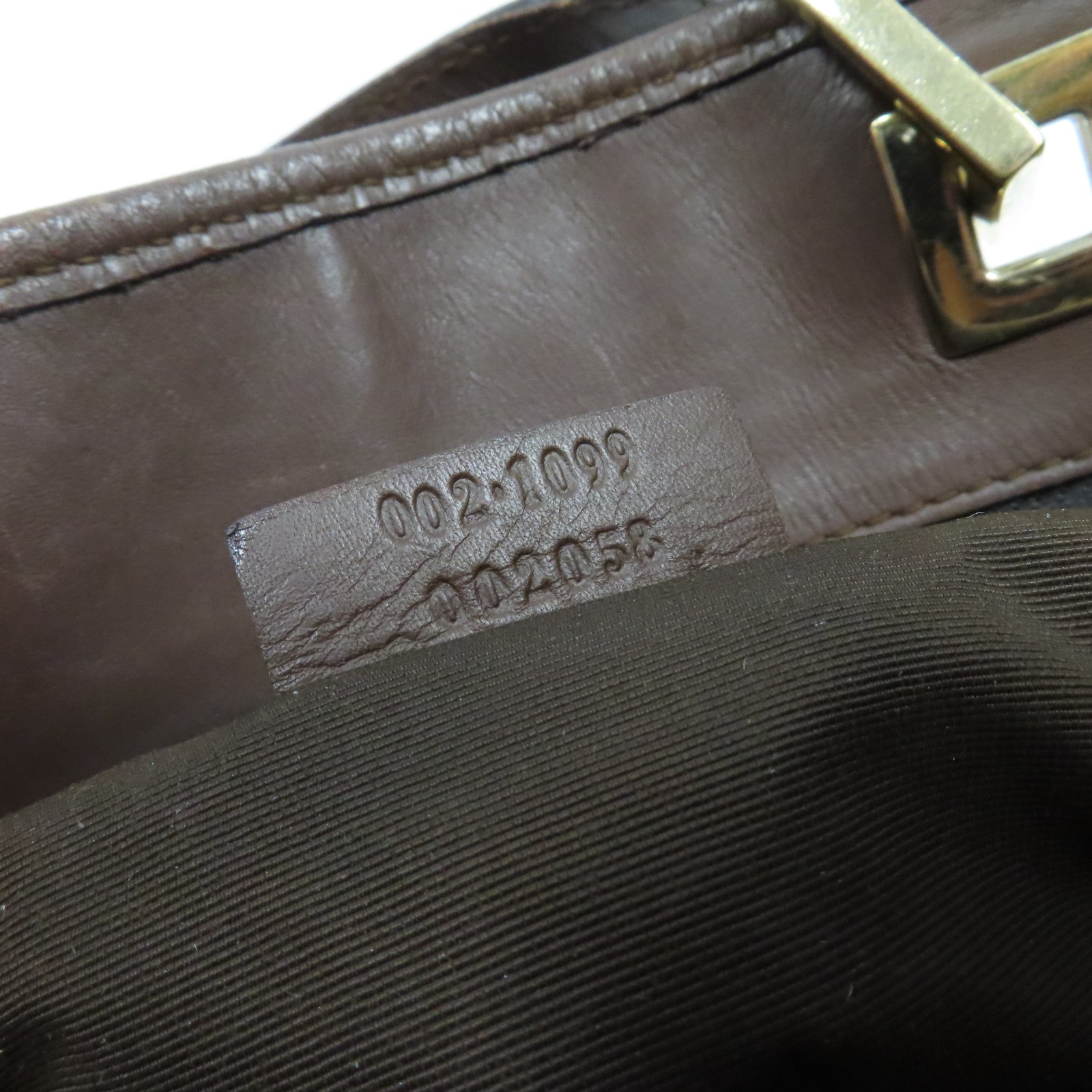 GUCCI 帆布Hand Bag金扣手挽袋啡色