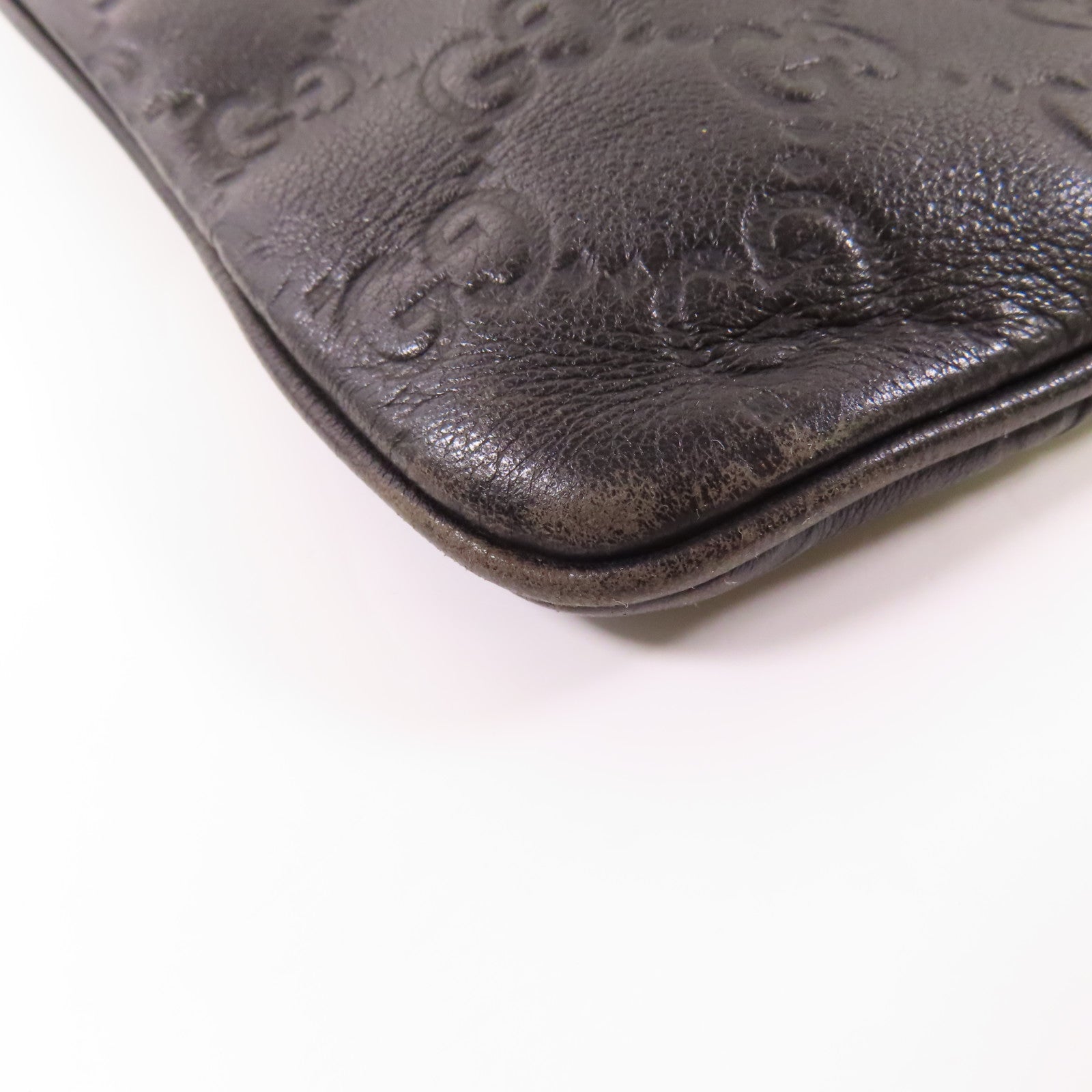 GUCCI 【激減優惠】牛皮皮革Shoulder Bag銀扣肩背袋