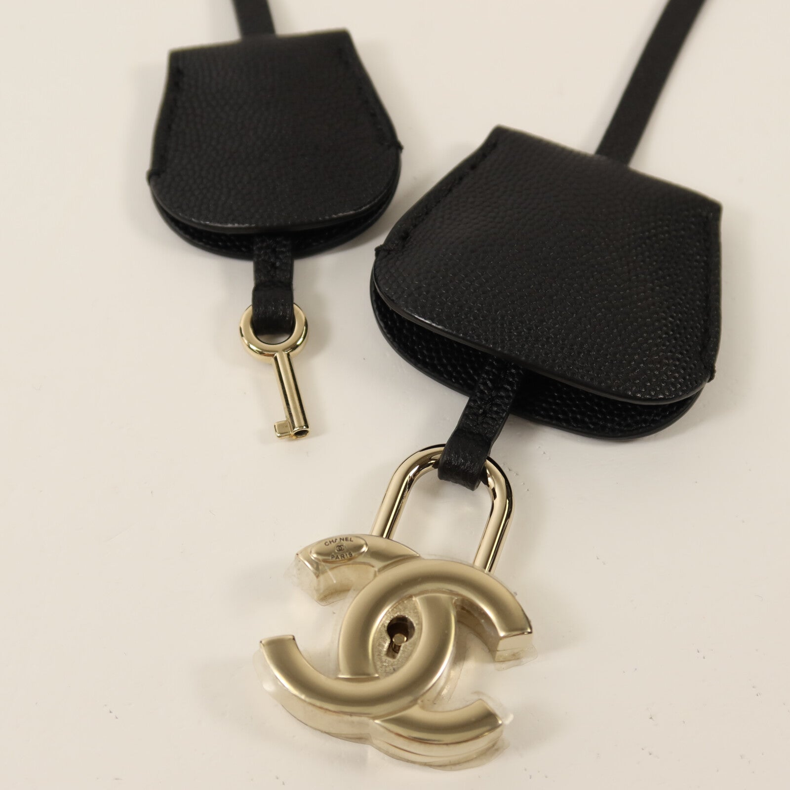 CHANEL 牛皮皮革Vanity Case Small金扣鏈帶手挽肩背兩用袋