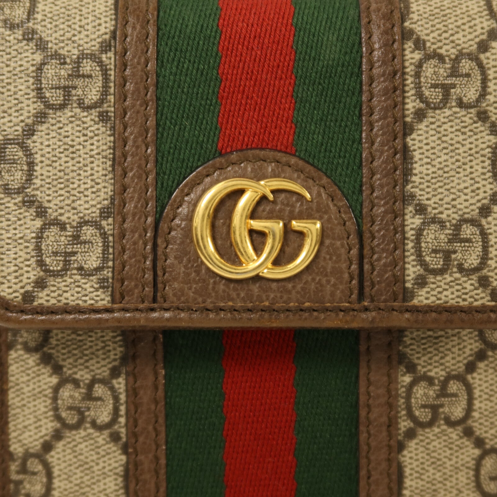 GUCCI 塗層帆布Ophidia金扣肩背袋