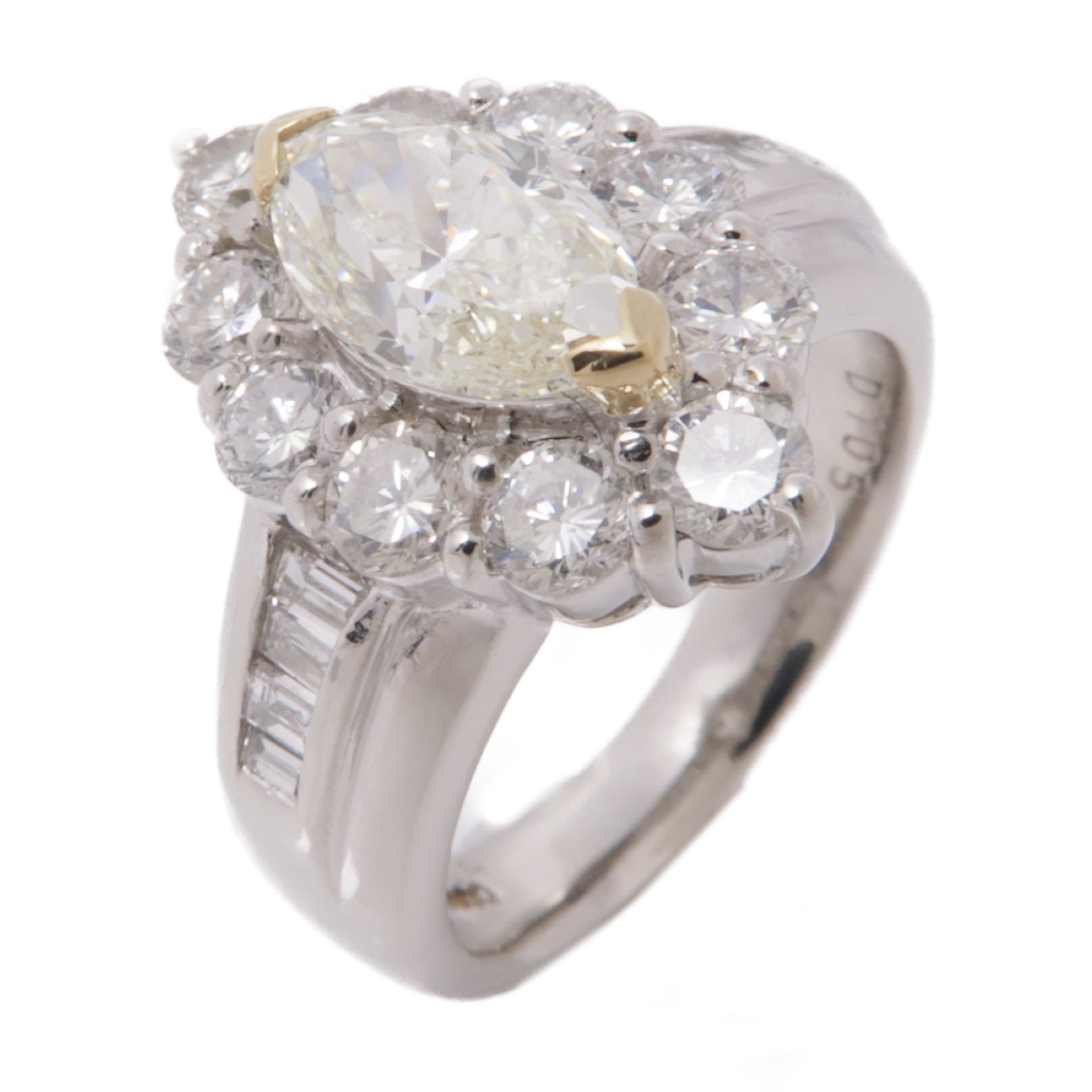 JEWELRY【激減優惠】 PT900鉑金/18K白金鑽石Diamond Ring戒指US#4.25
