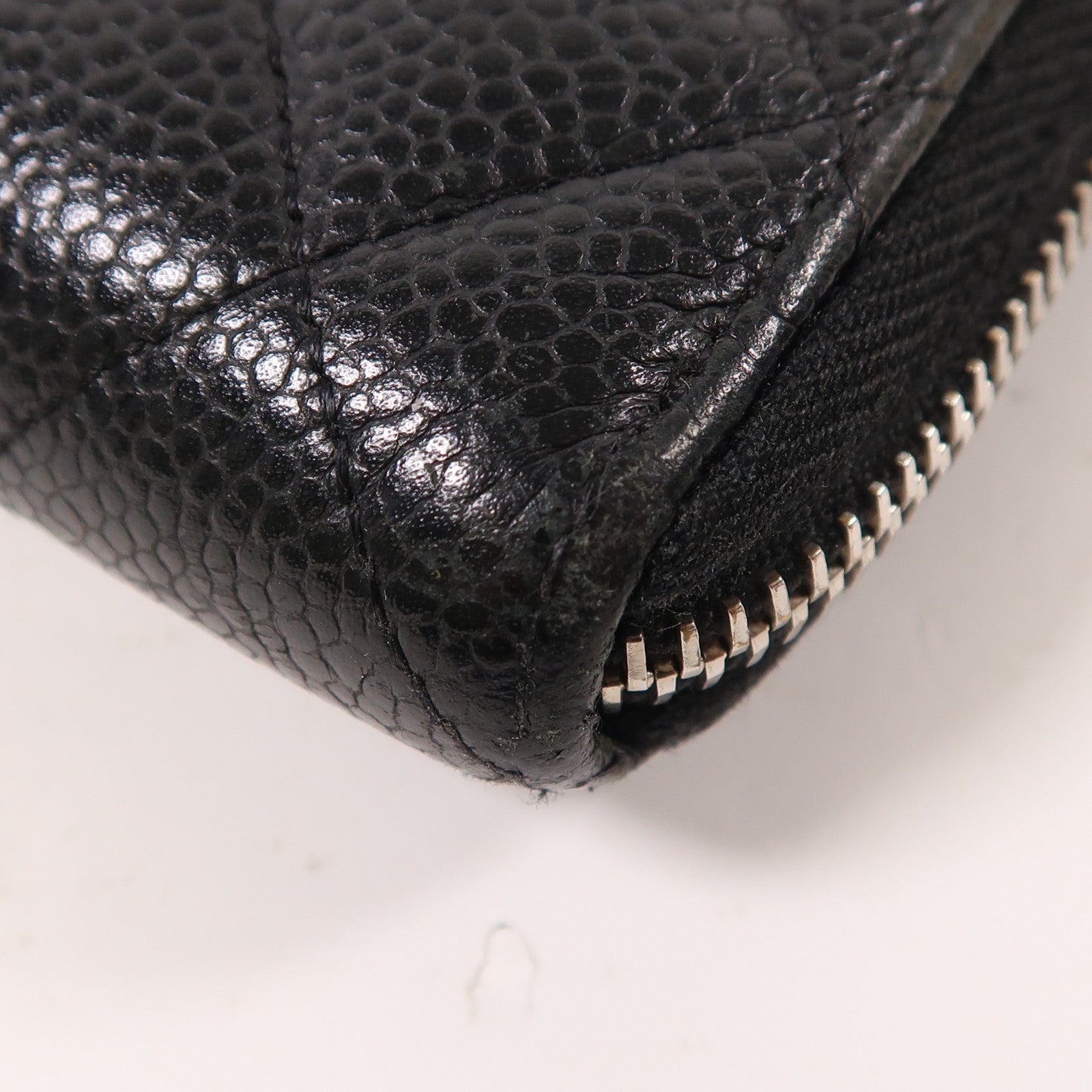 CHANEL 牛皮皮革Long Wallet銀扣長錢包