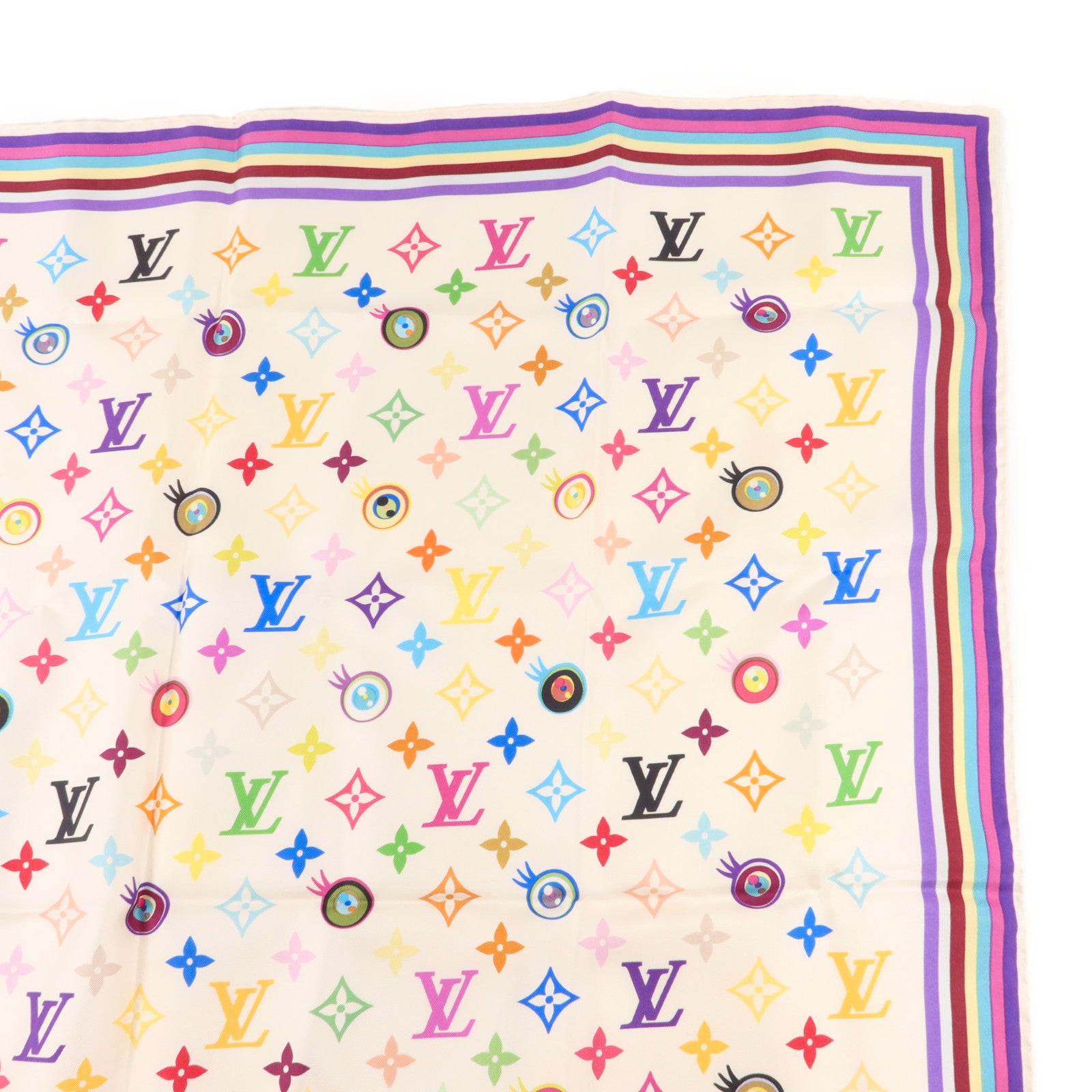 LOUIS VUITTON 絲質Eye Love Monogram Silk Scarf 67 x 67cm絲巾