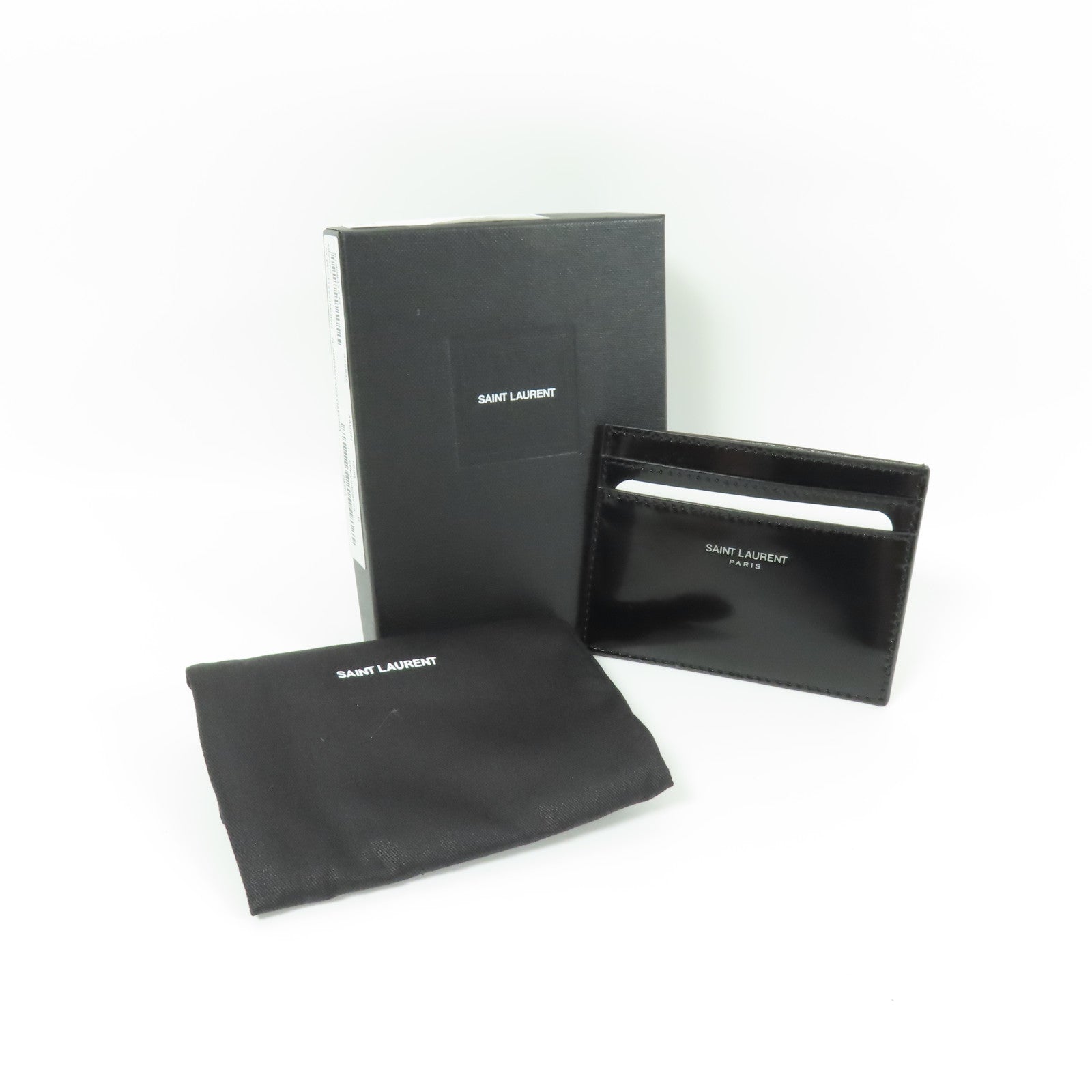 SAINT LAURENT YSL Card Case Patent Leather Black