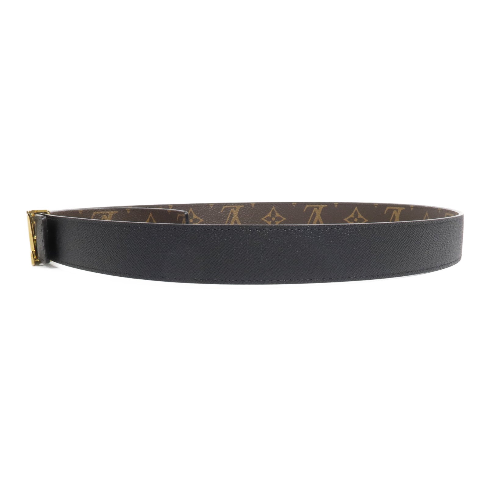 LOUIS VUITTON Monogram/牛皮皮革LV Initiales Reversible Belt 90cm皮帶