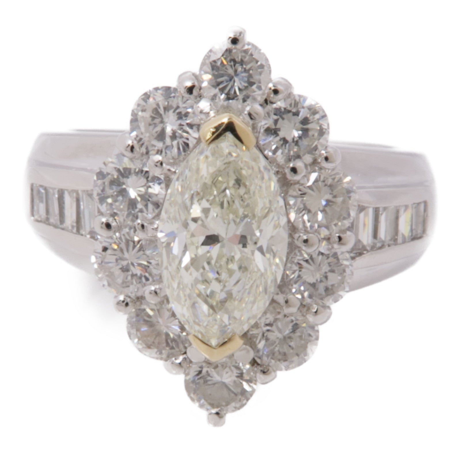 JEWELRY【激減優惠】 PT900鉑金/18K白金鑽石Diamond Ring戒指US#4.25