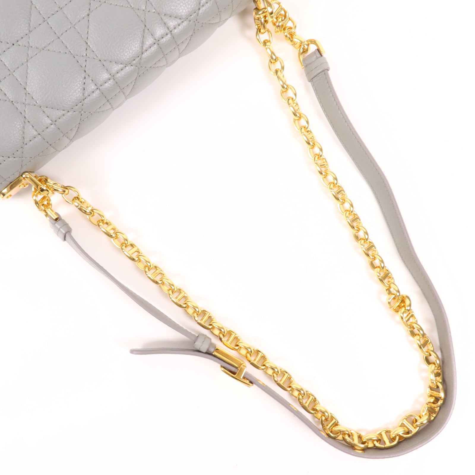Dior 牛皮皮革Dior Caro Mendium金扣鏈帶肩背袋