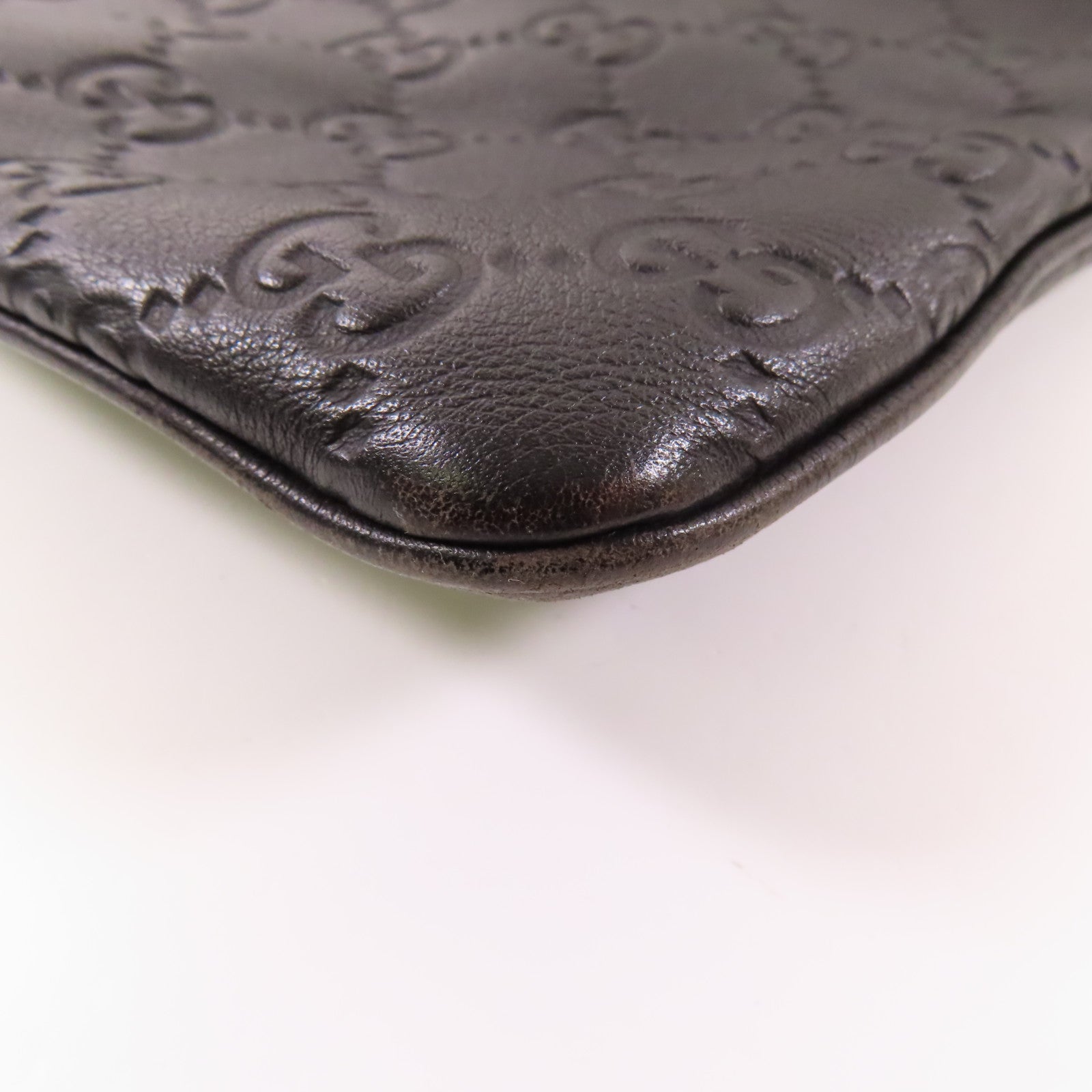 GUCCI 【激減優惠】牛皮皮革Shoulder Bag銀扣肩背袋