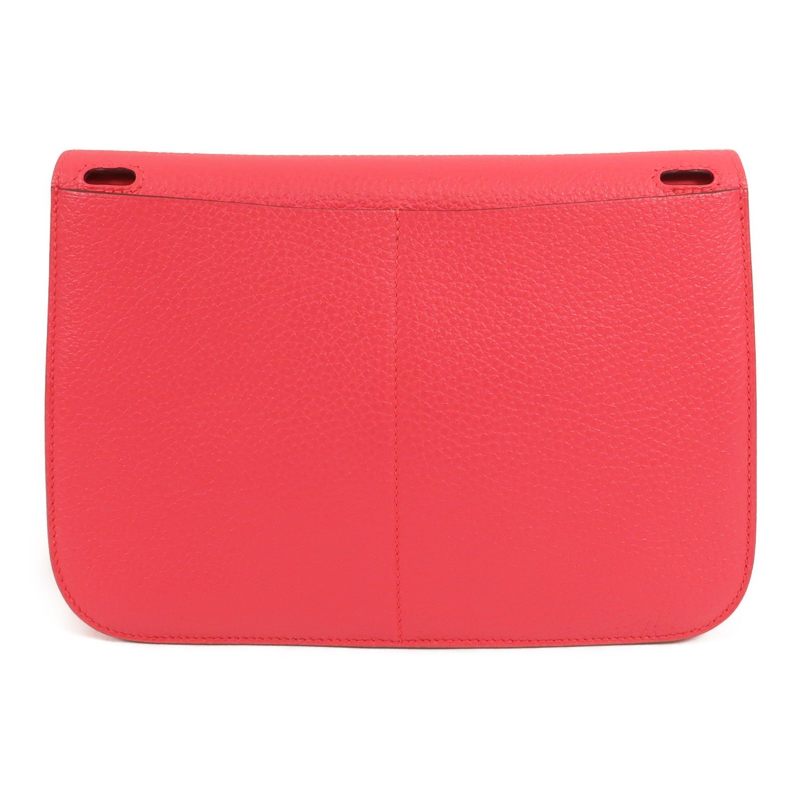 HERMES Clemence皮革Halzan 25手挽肩背兩用袋Rose Extreme