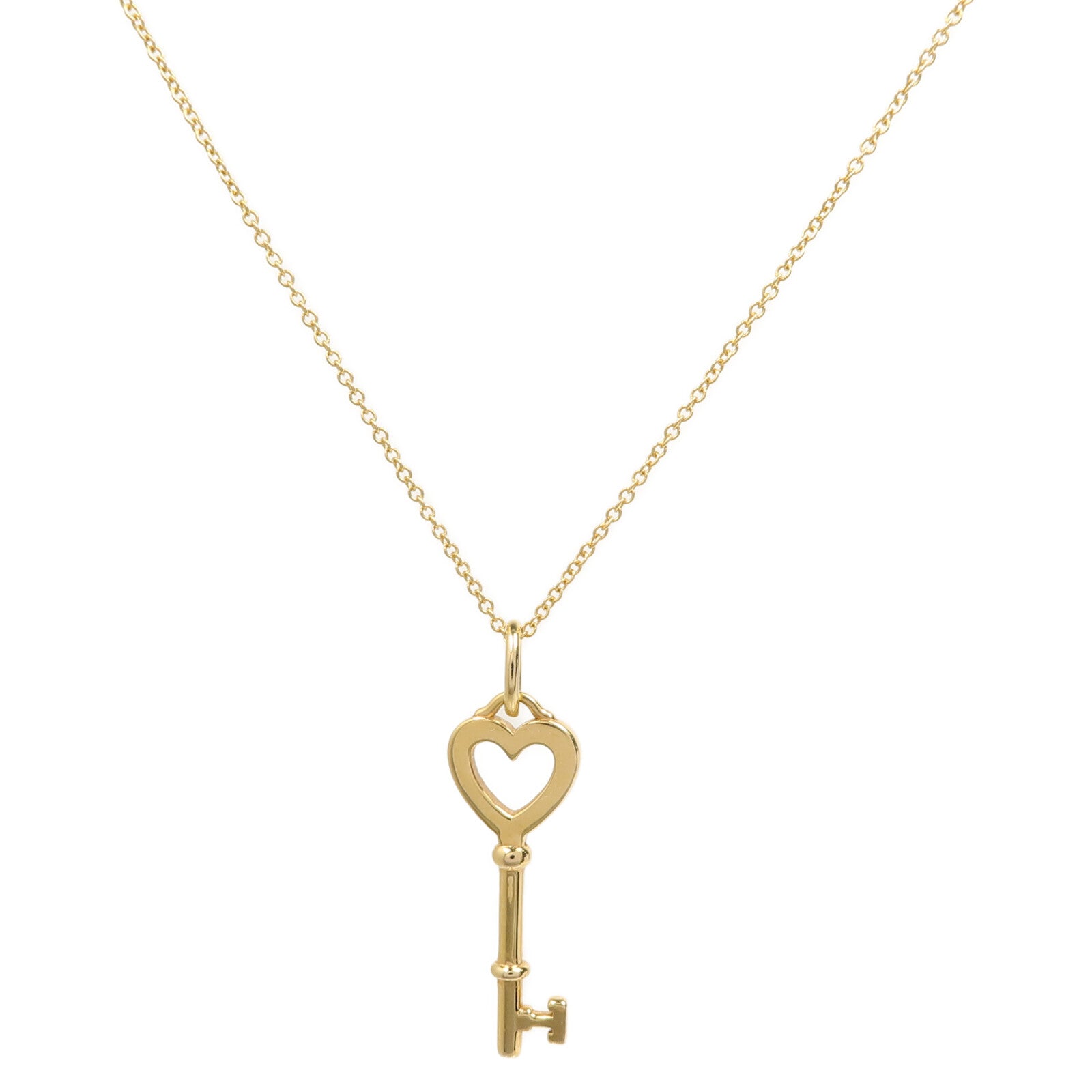 TIFFANY＆CO 18K黃金Gold Heart Key項鍊