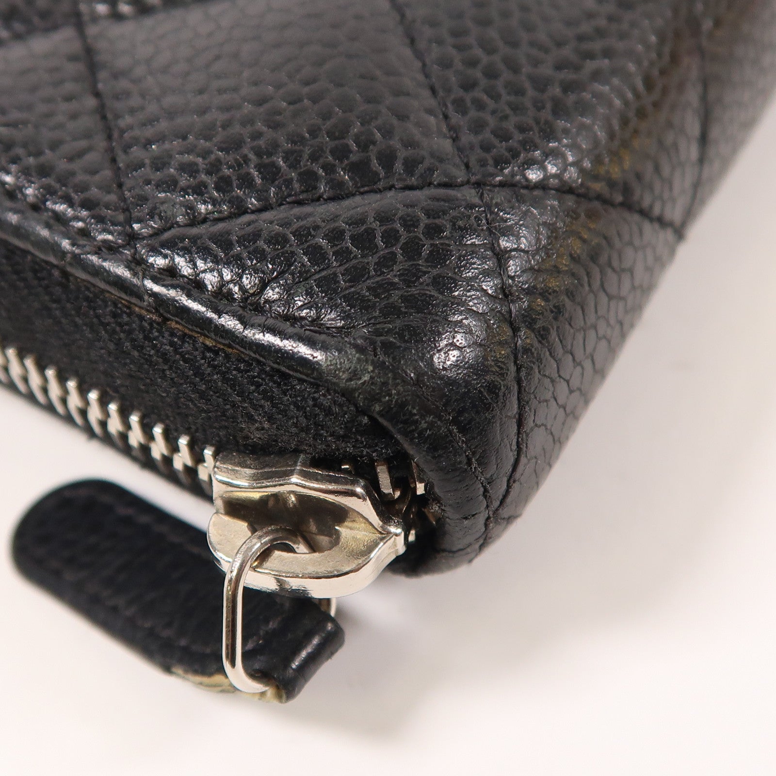 CHANEL 牛皮皮革Long Wallet銀扣長錢包