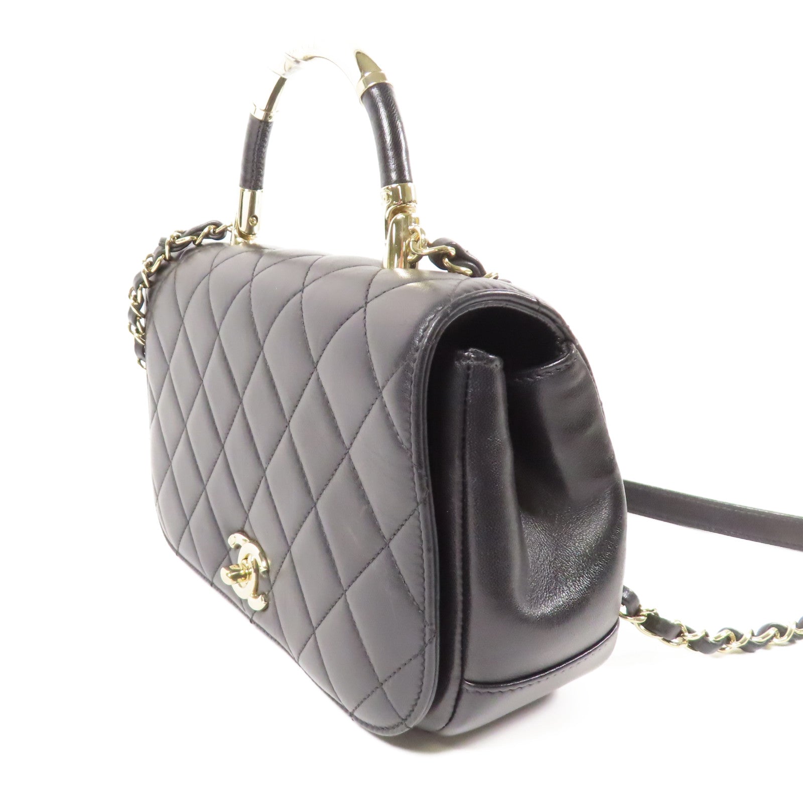 CHANEL 【激減優惠】牛皮皮革Shoulder Bag金扣鏈帶肩背袋