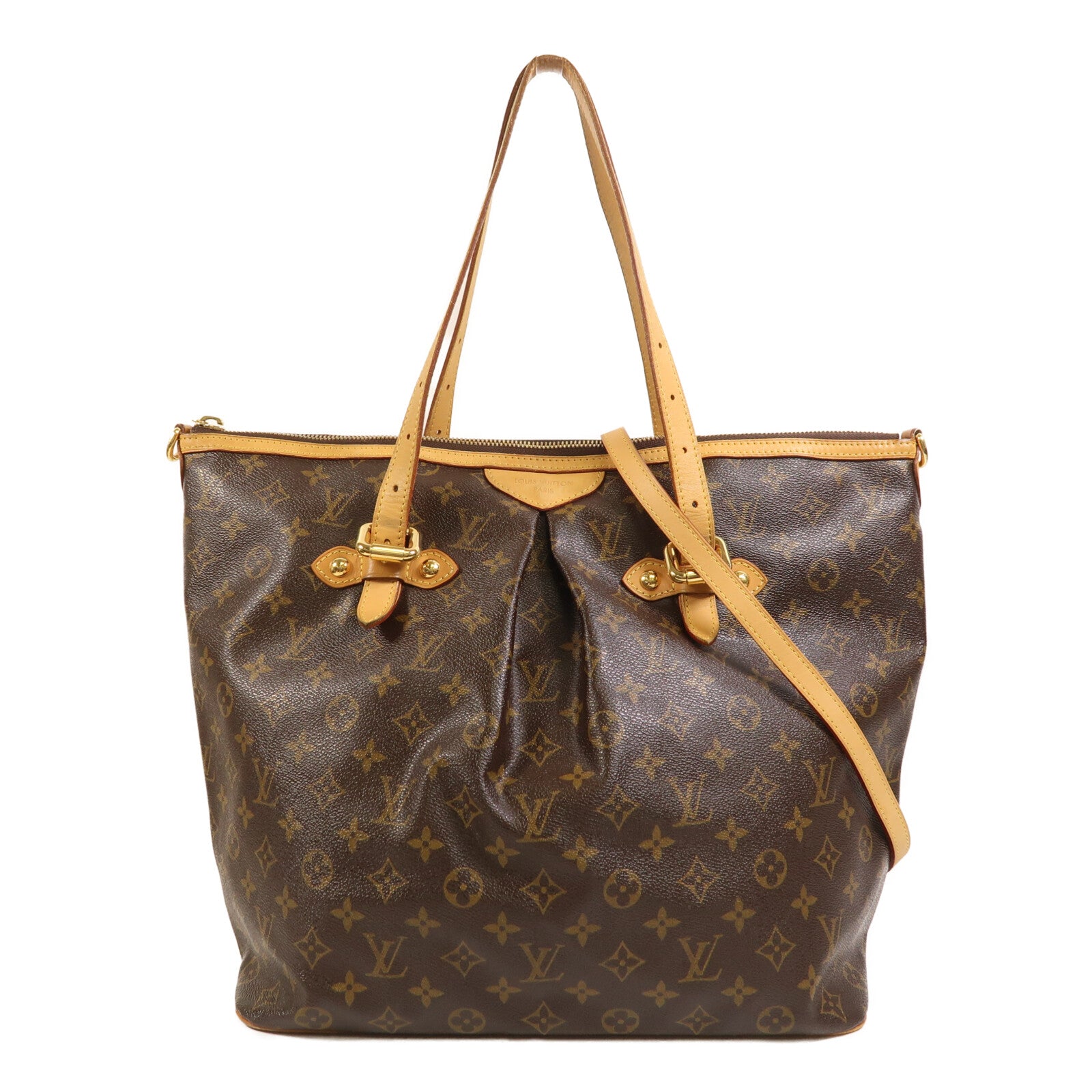 LOUIS VUITTON 【激減優惠】Monogram Palermo GM金扣手挽肩背兩用袋棕色