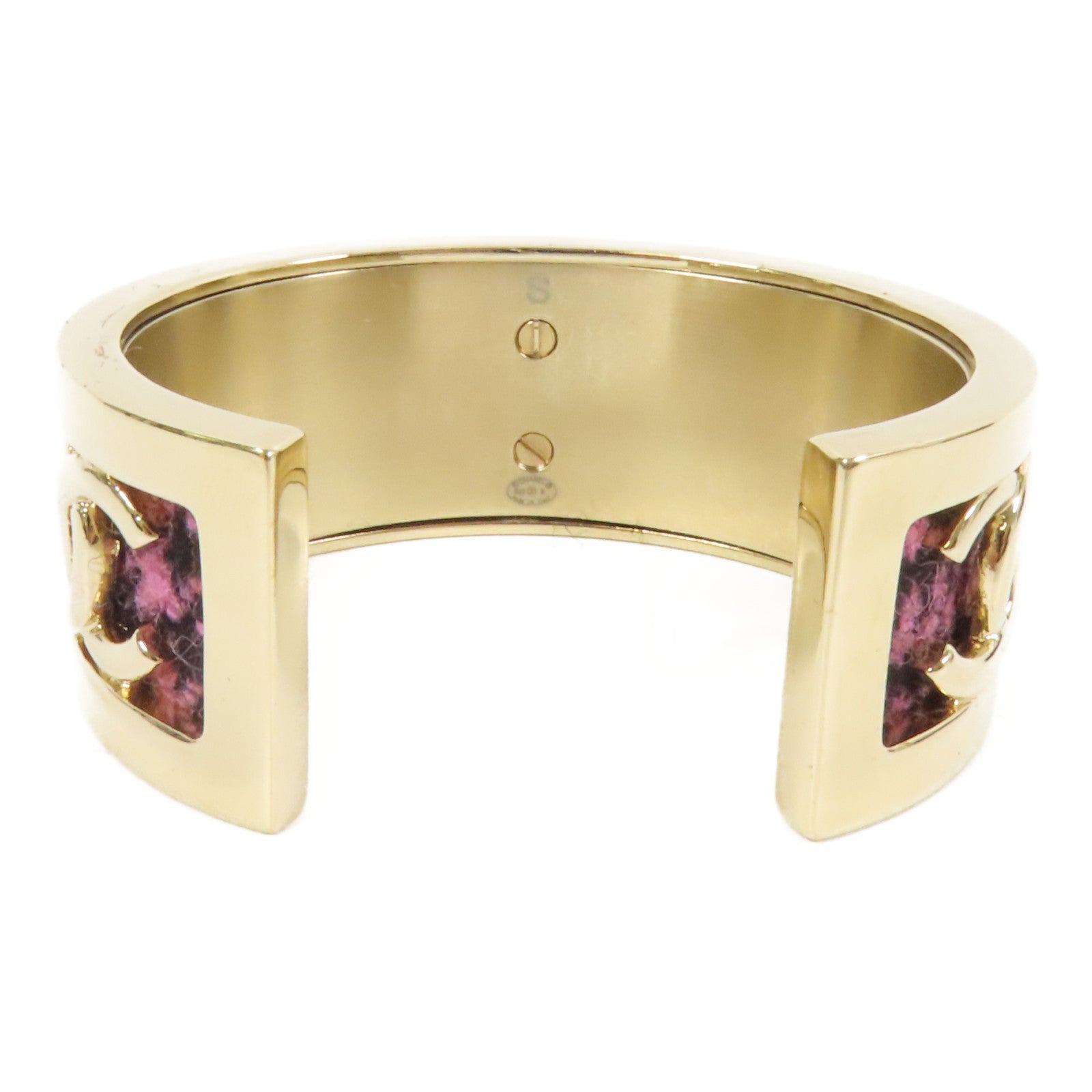 CHANEL 金屬/Tweed CoCo Mark Bangle手鐲