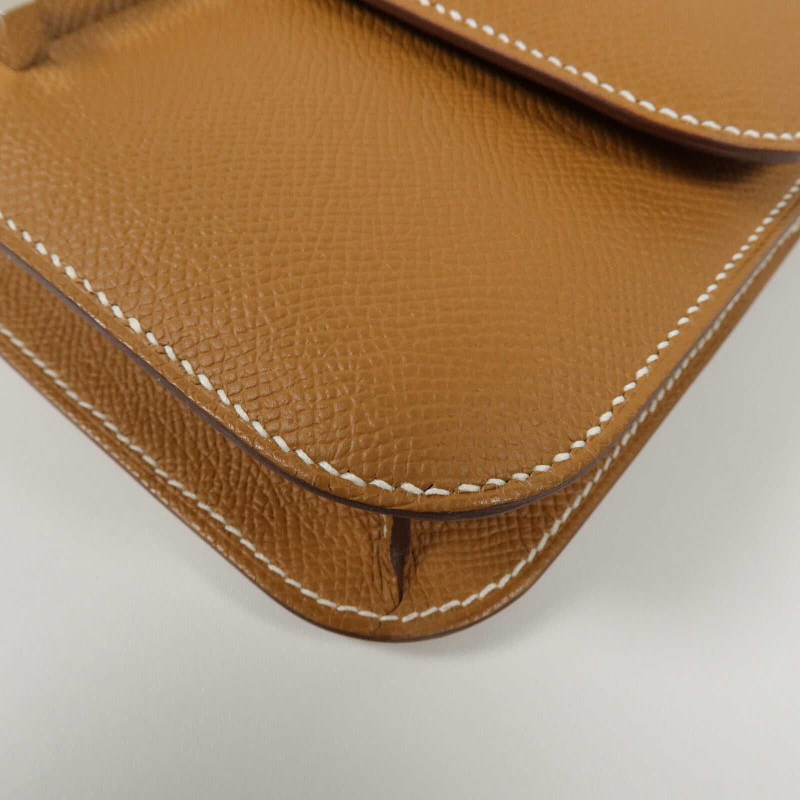 HERMES Epsom皮革Constance Elan肩背袋Gold