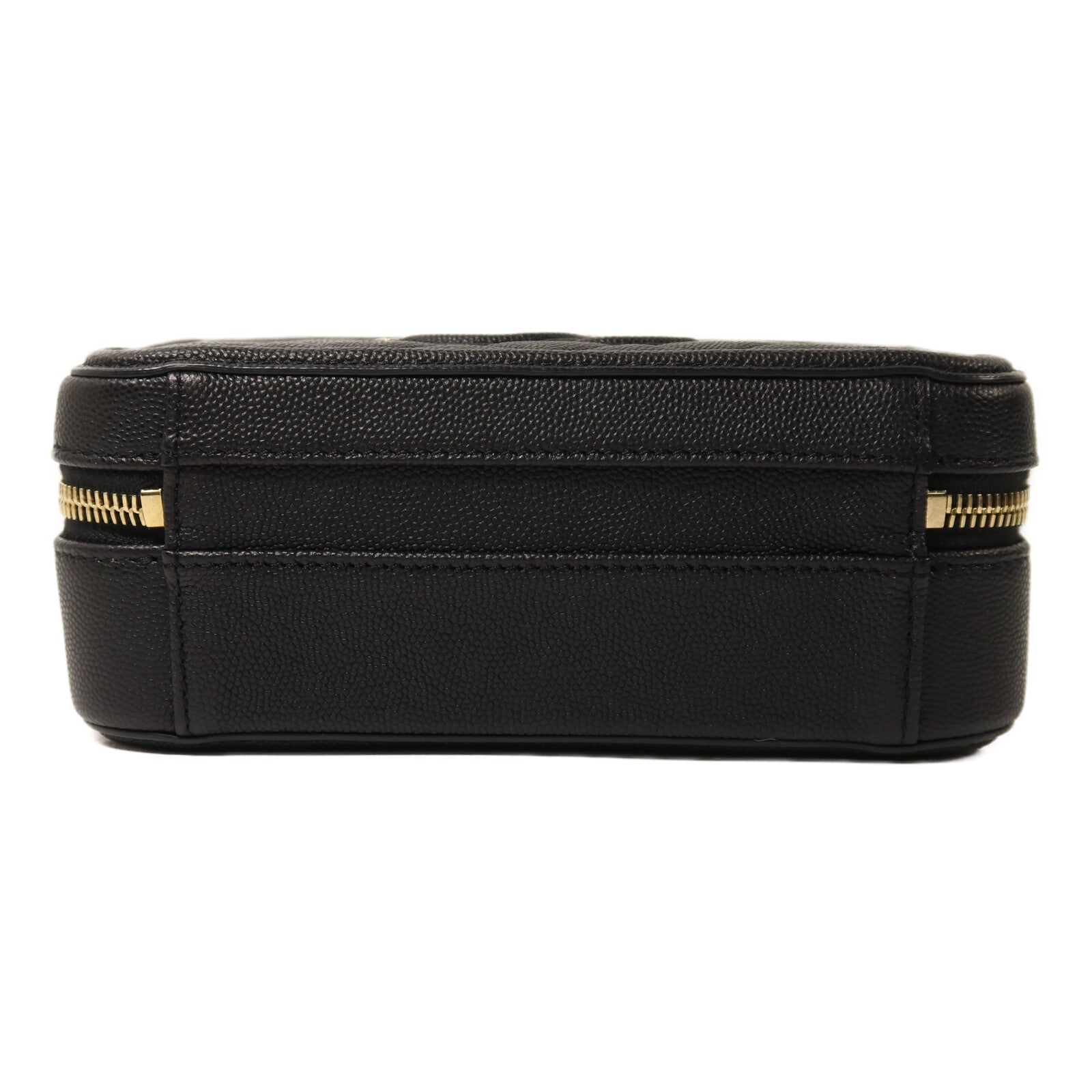 CHANEL 牛皮皮革Vanity Case Small金扣鏈帶手挽肩背兩用袋