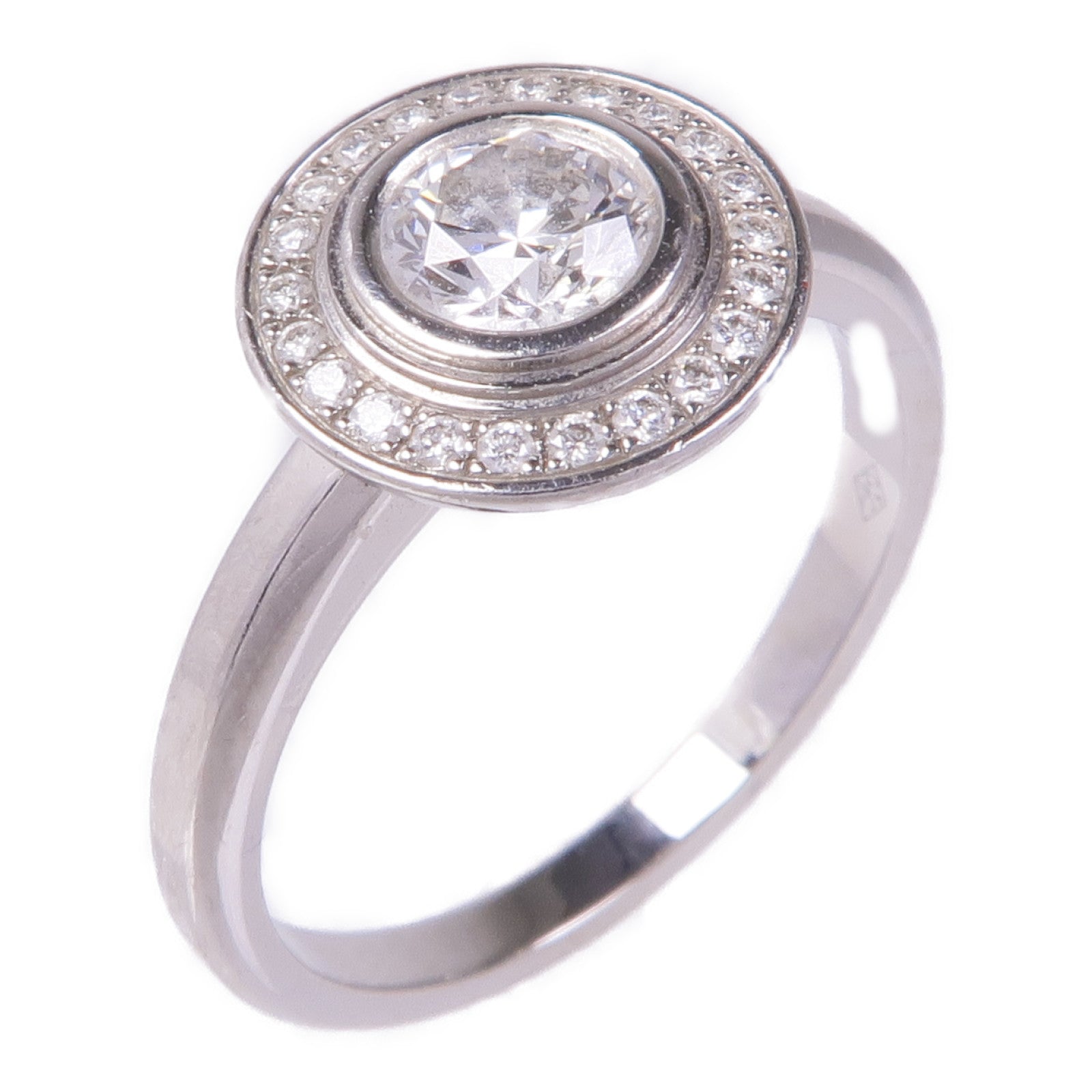 CARTIER 【激減優惠】PT950鉑金D'Amour Diamond Ring Engagement鑽石戒指Cartier#50/US#5.25