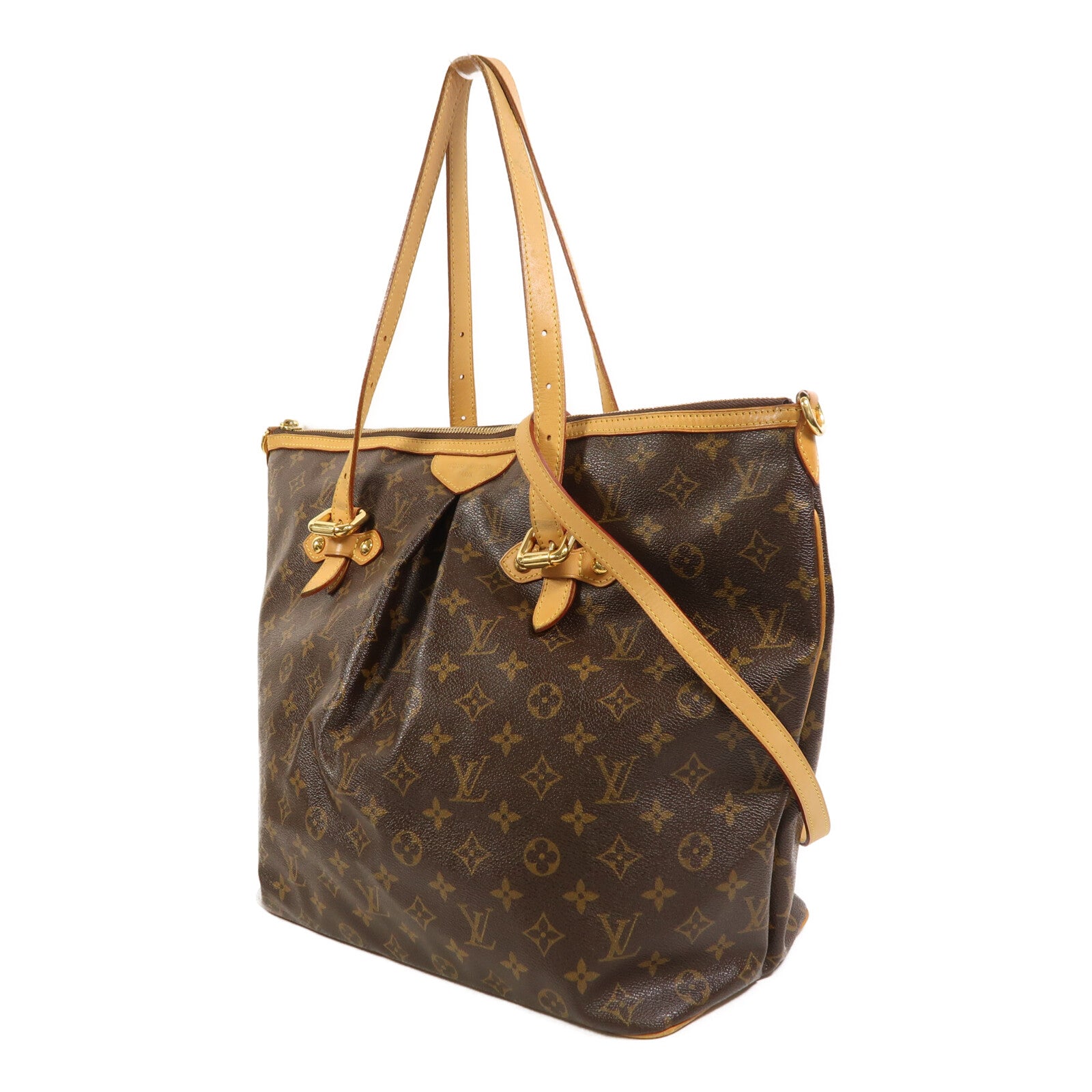 LOUIS VUITTON 【激減優惠】Monogram Palermo GM金扣手挽肩背兩用袋棕色