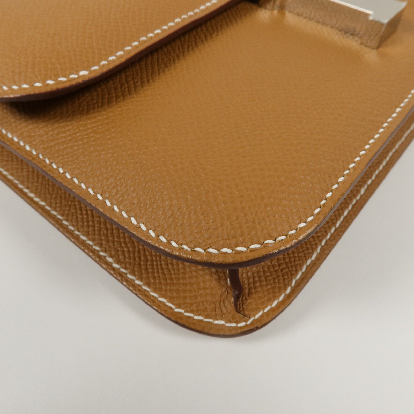 HERMES Epsom皮革Constance Elan肩背袋Gold