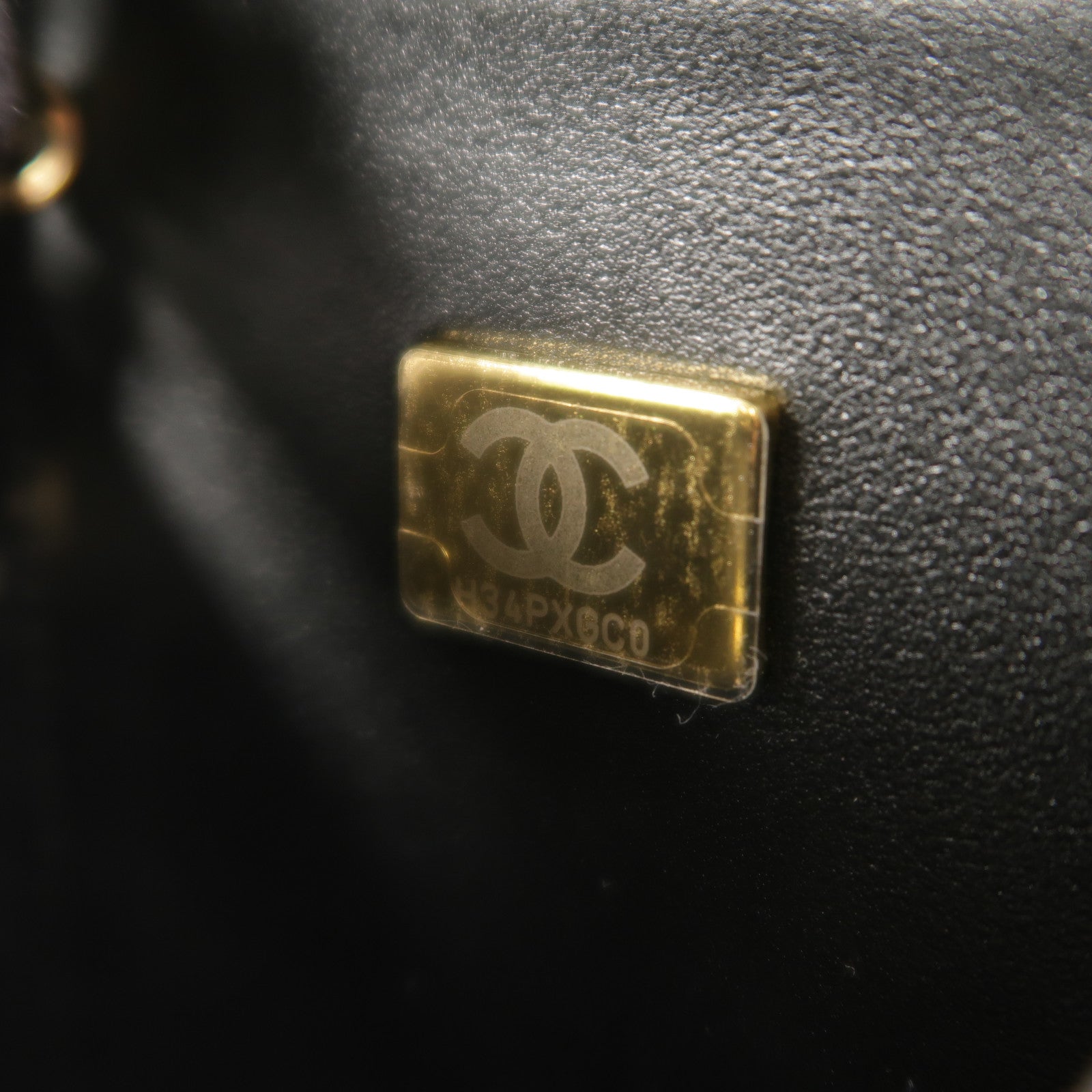 CHANEL 羊皮皮革PVC Chain Shoulder鏈帶肩背袋