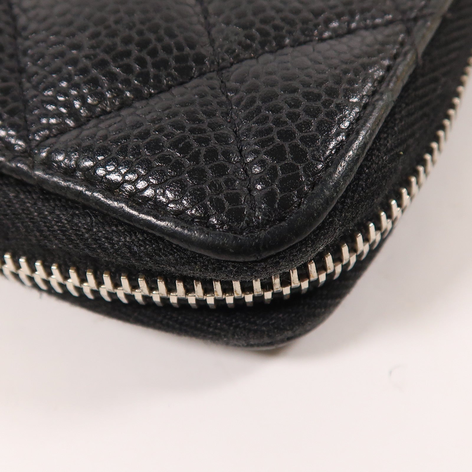 CHANEL 牛皮皮革Long Wallet銀扣長錢包