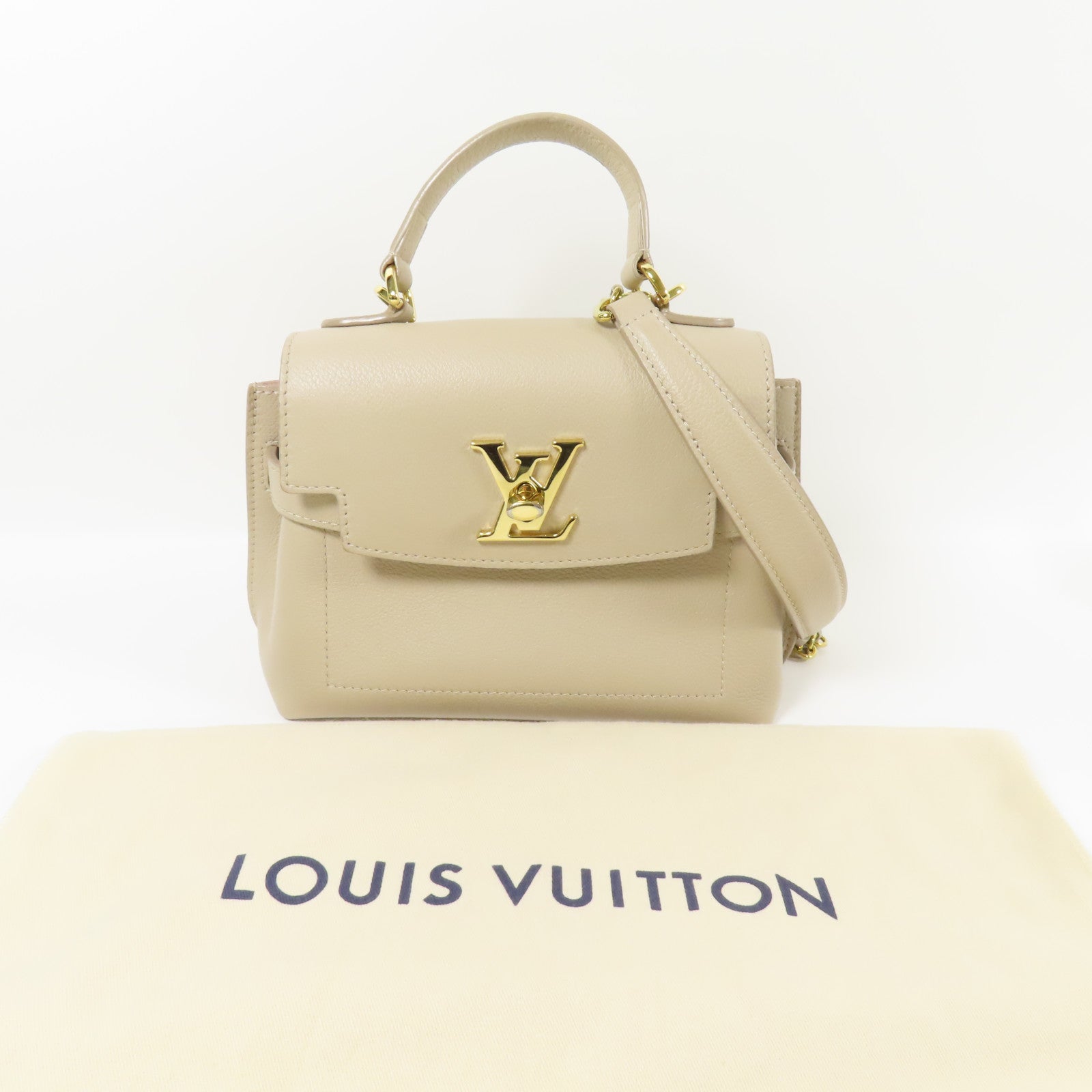 LOUIS VUITTON 【激減優惠】牛皮皮革Lockme Ever Mini金扣手挽肩背兩用袋