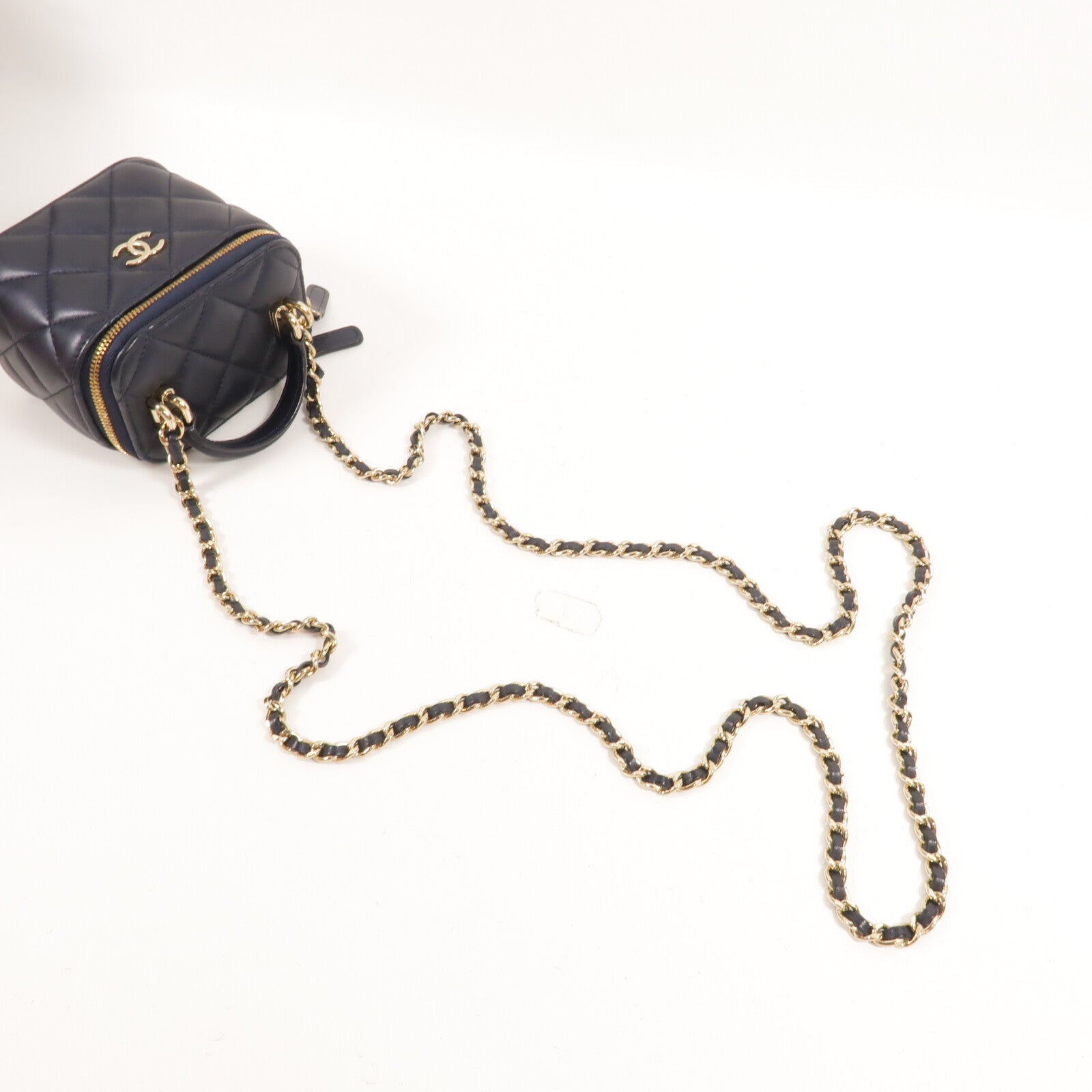 CHANEL 羊皮皮革Vanity Case With Top Handle手挽肩背兩用袋