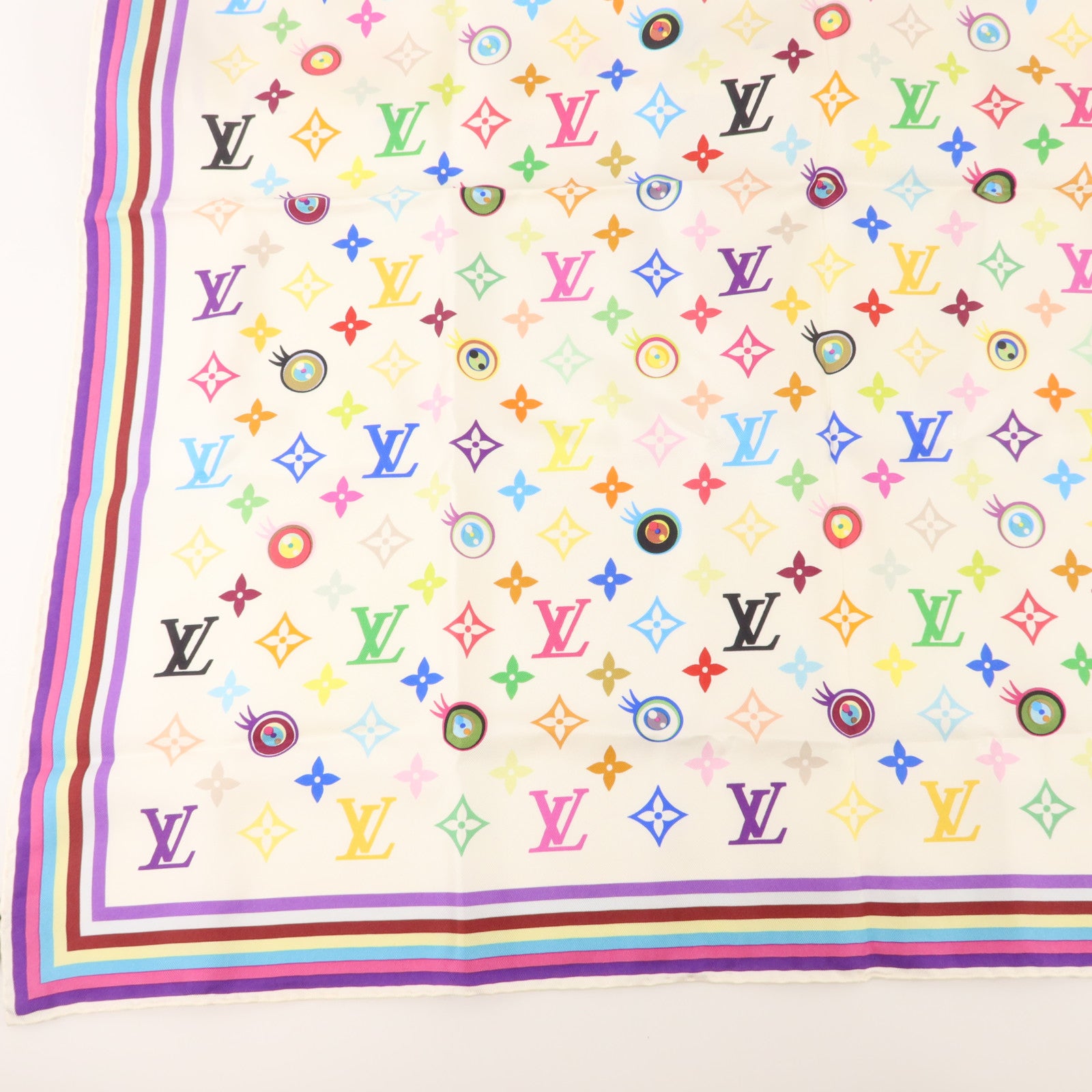 LOUIS VUITTON 絲質Eye Love Monogram Silk Scarf 67 x 67cm絲巾