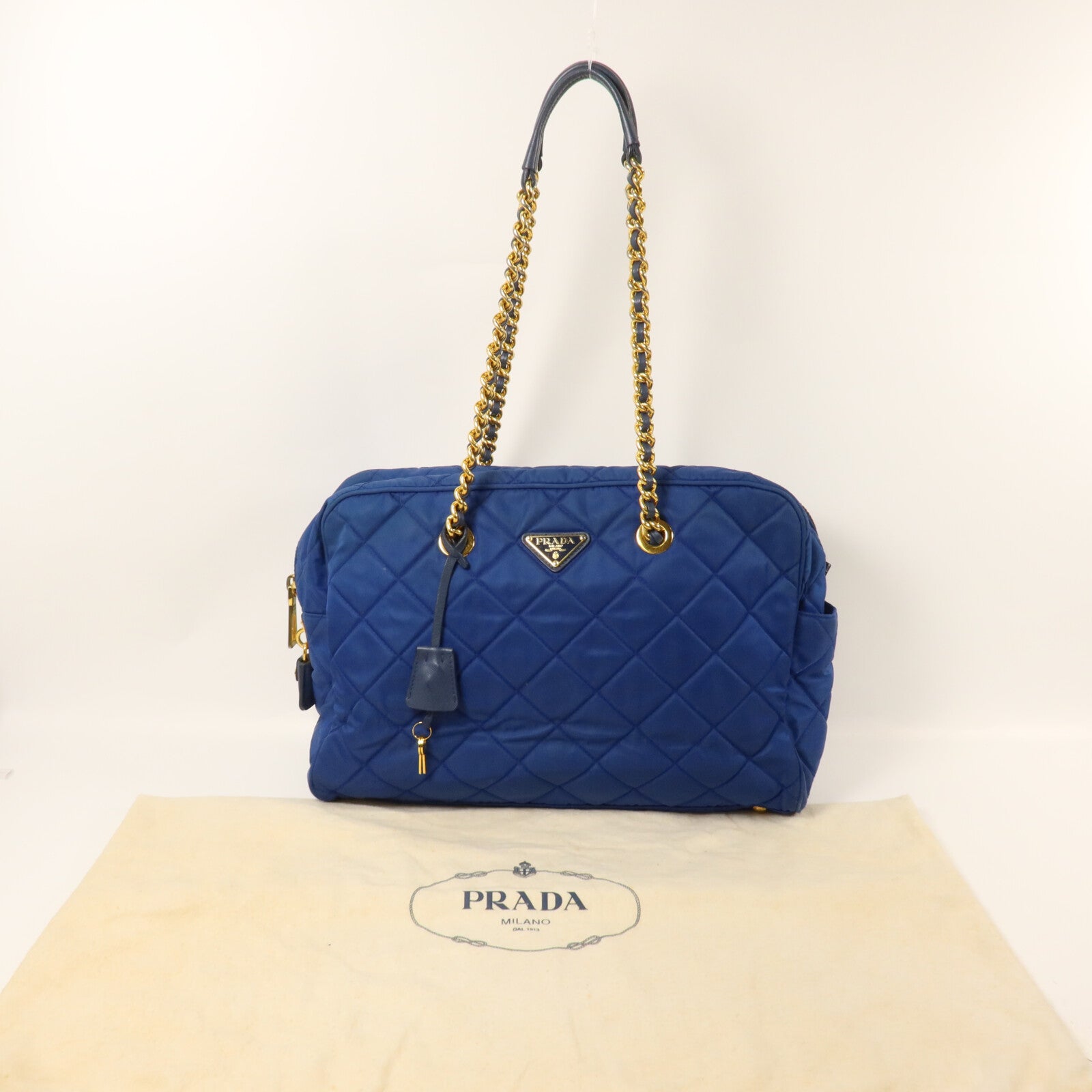 PRADA 尼龍Chain Shoulder鏈帶肩背袋