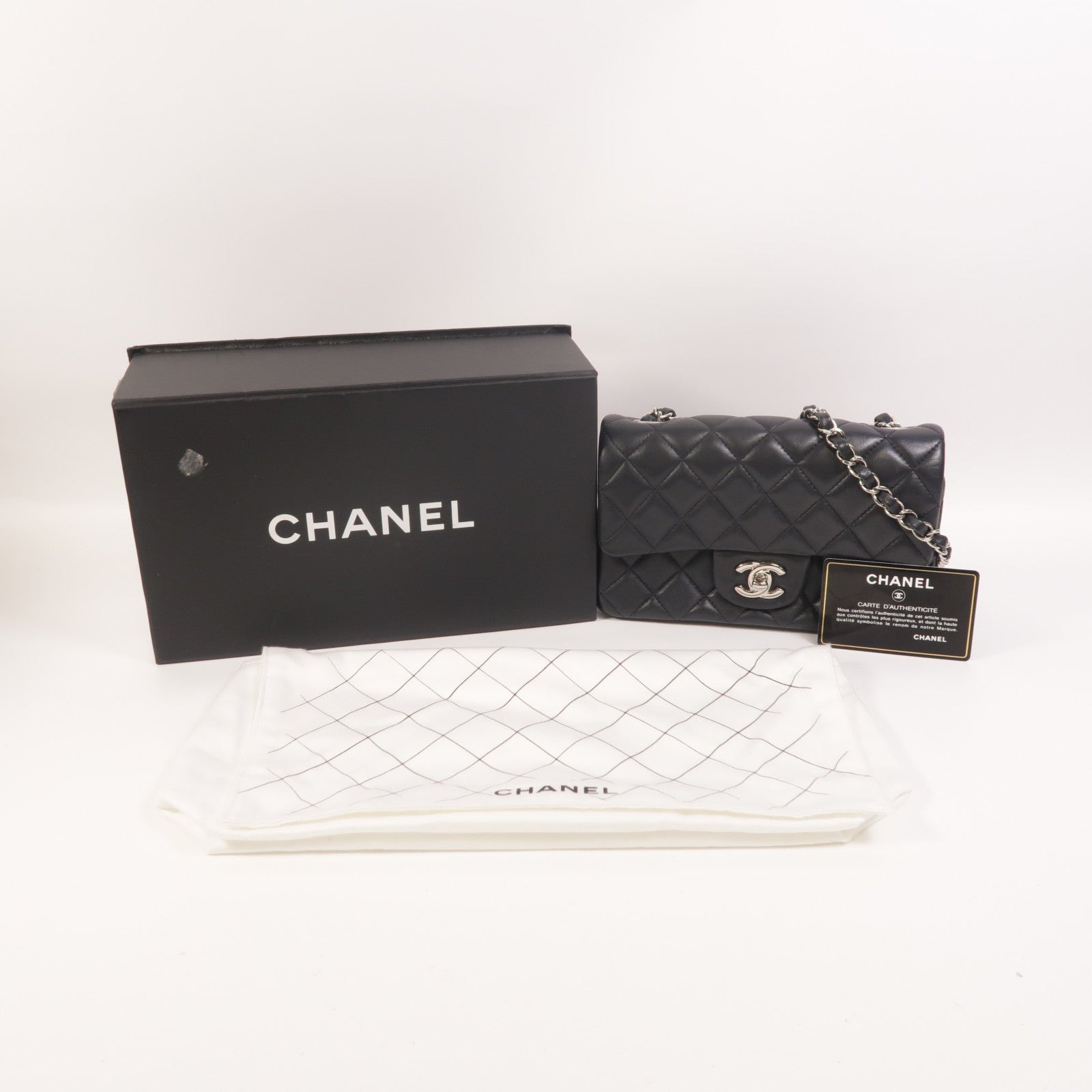 CHANEL 羊皮皮革Mini Classic 20鏈帶肩背袋