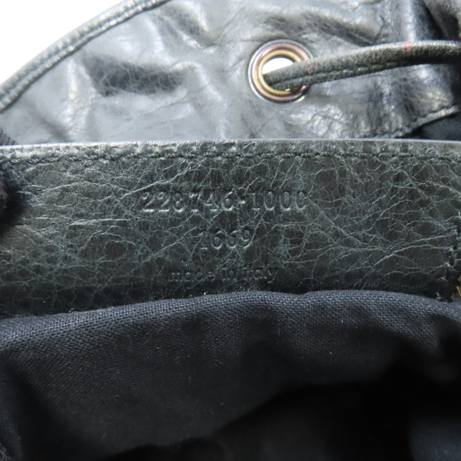 BALENCIAGA 皮革2 Way Shoulder金扣手挽肩背兩用袋深灰色