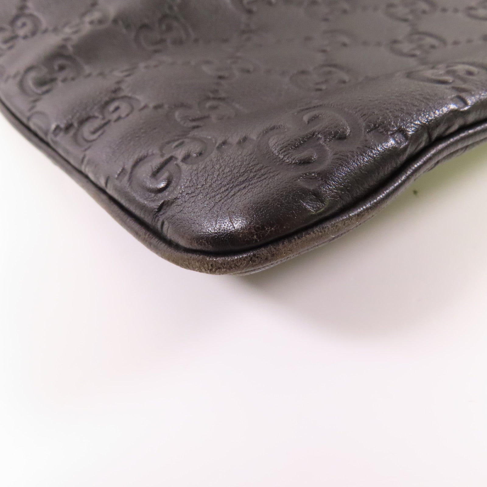 GUCCI 牛皮皮革Shoulder Bag銀扣肩背袋