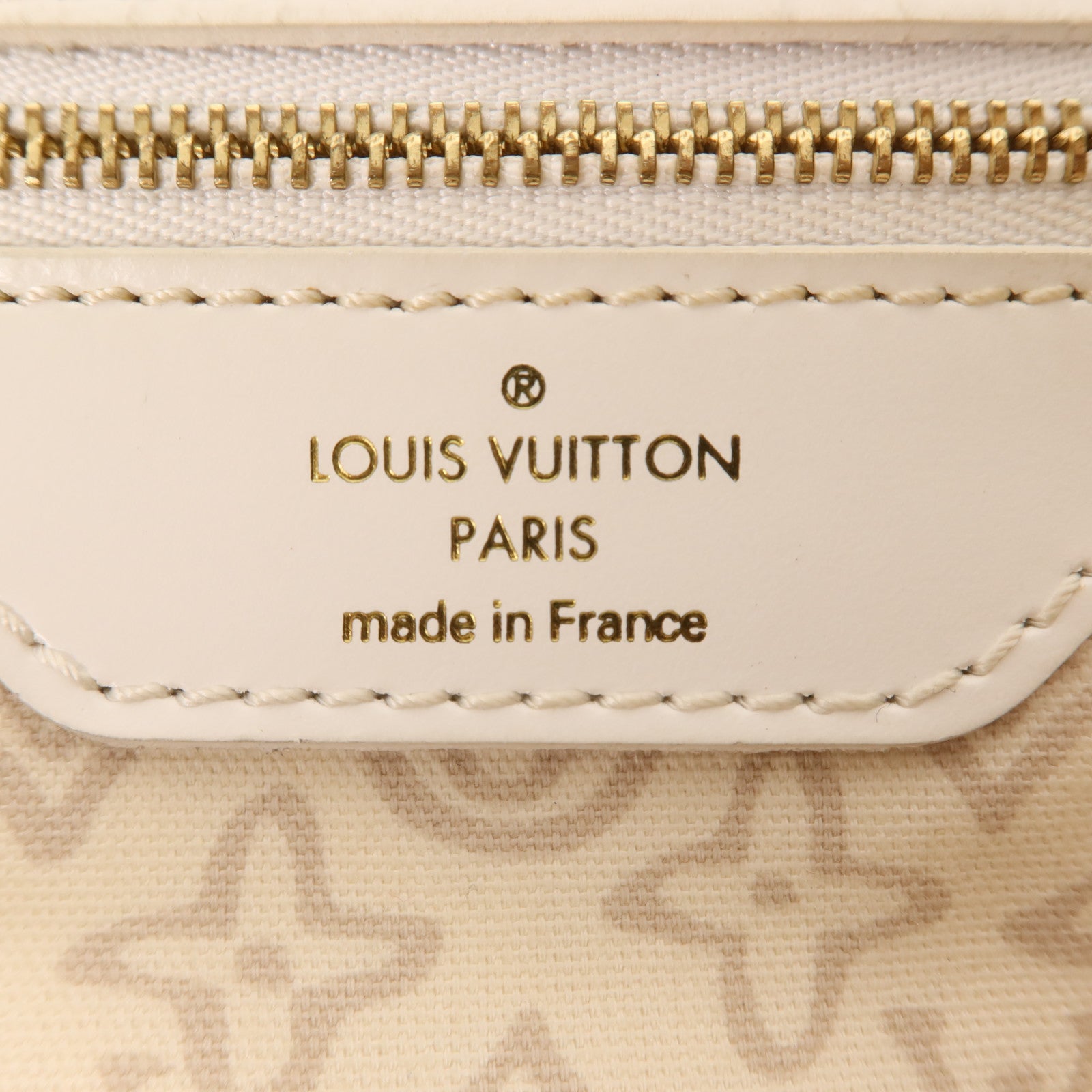 LOUIS VUITTON 帆布Tahitienne GM金扣肩背袋