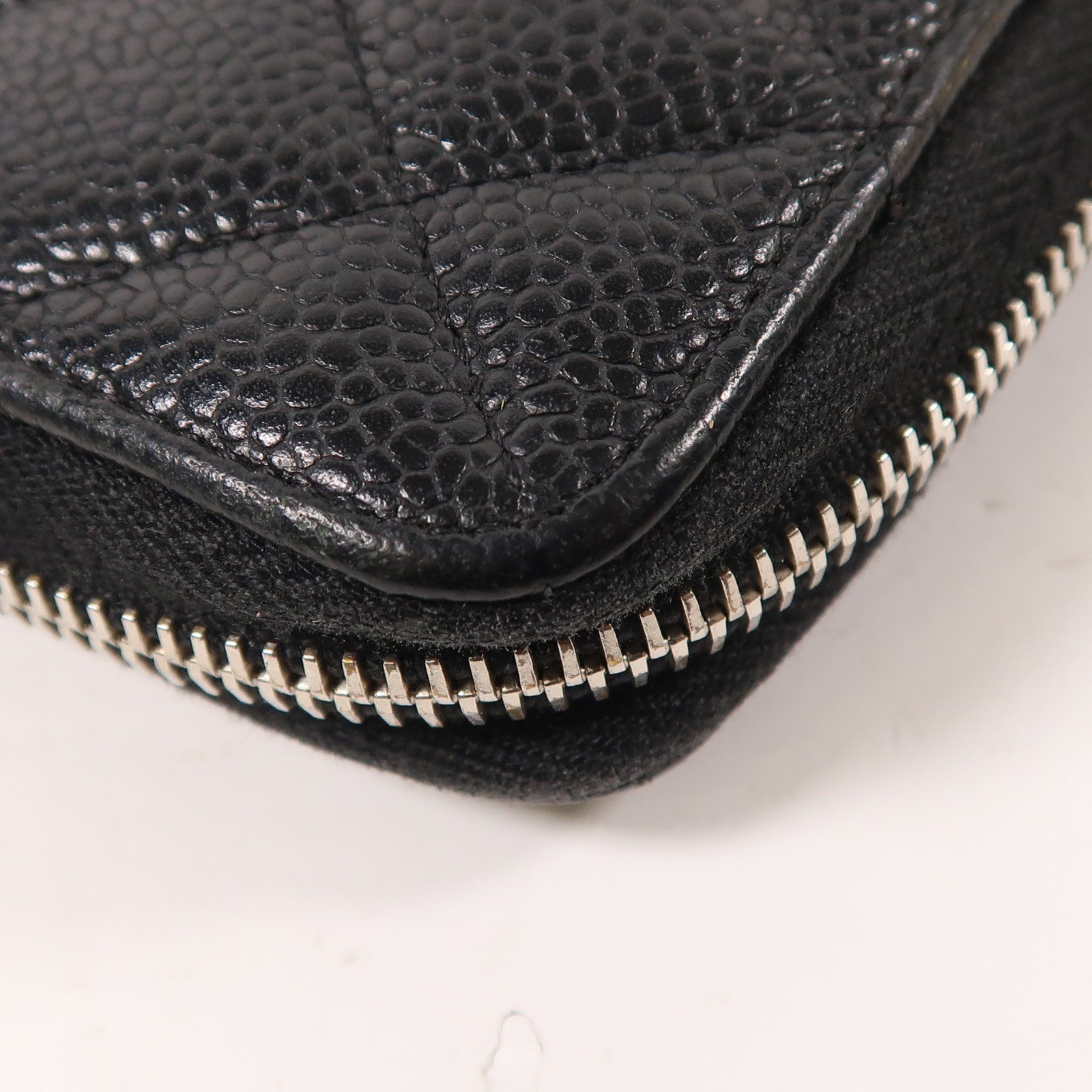 CHANEL 牛皮皮革Long Wallet銀扣長錢包