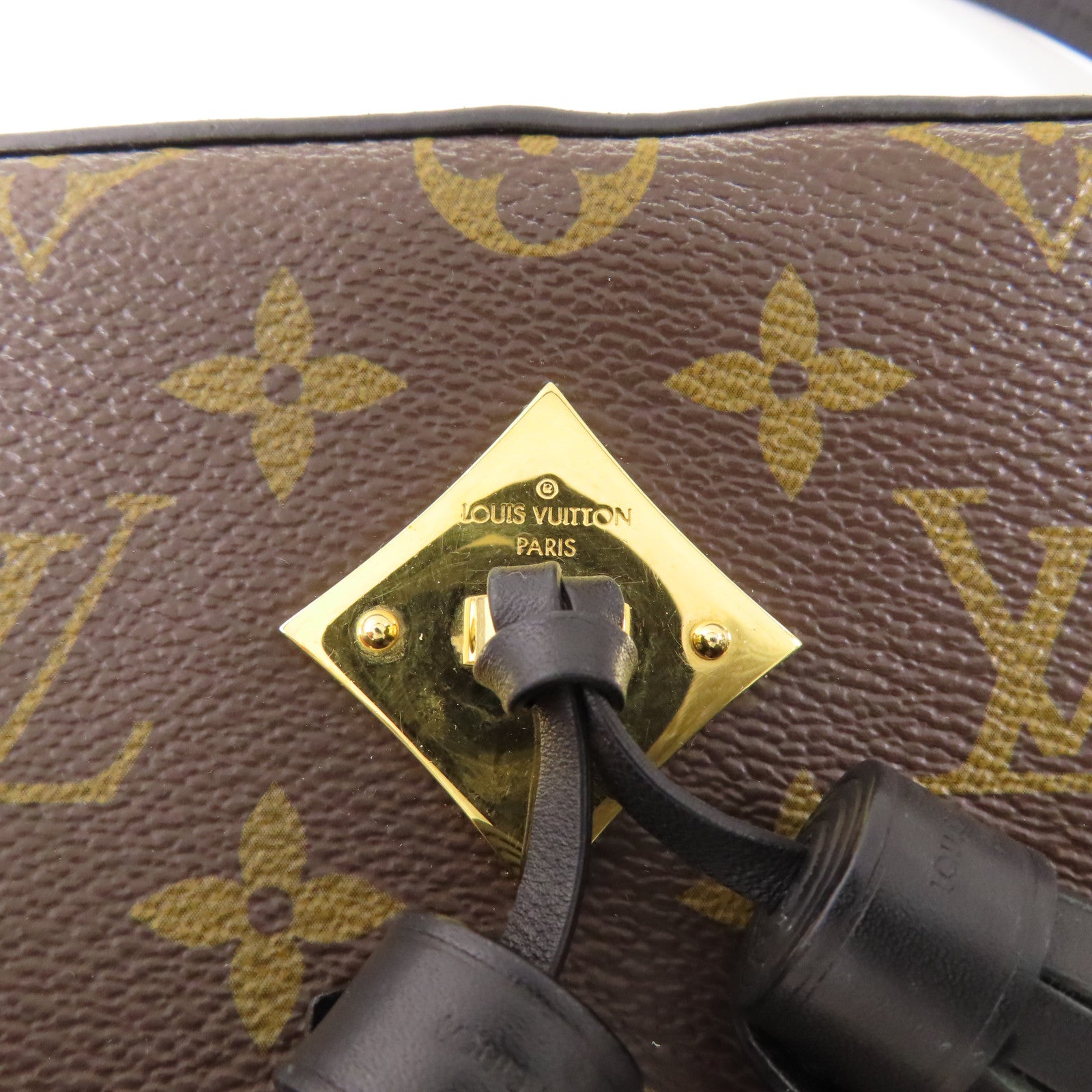 LOUIS VUITTON LV GHW Saintonge Shoulder Bag M43555 Monogram Brown/Black