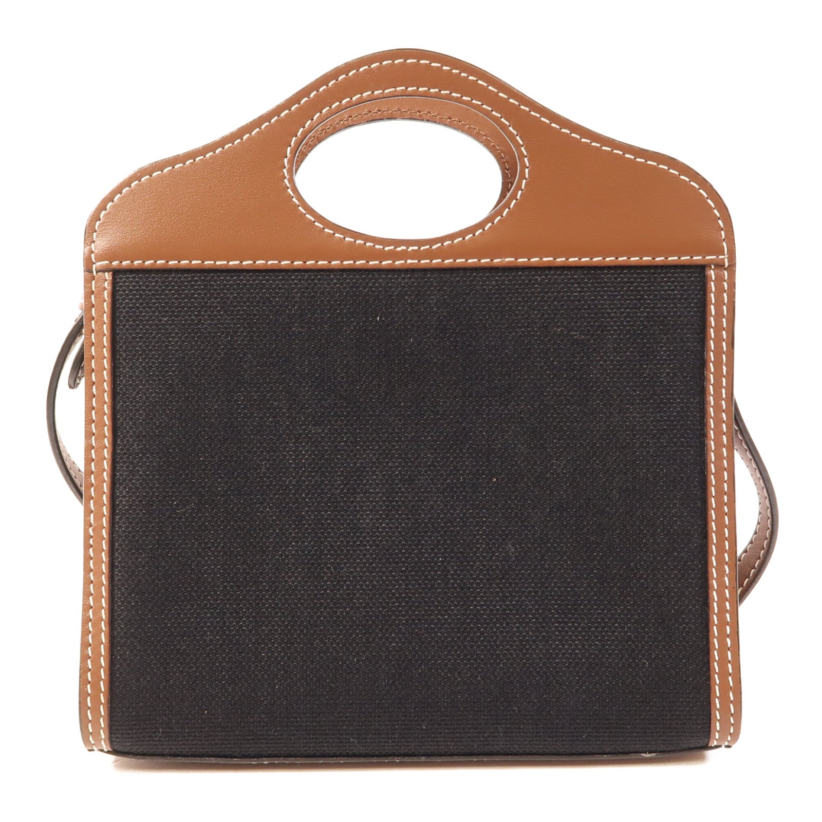 BURBERRY 帆布Shoulder Bag銀扣肩背袋