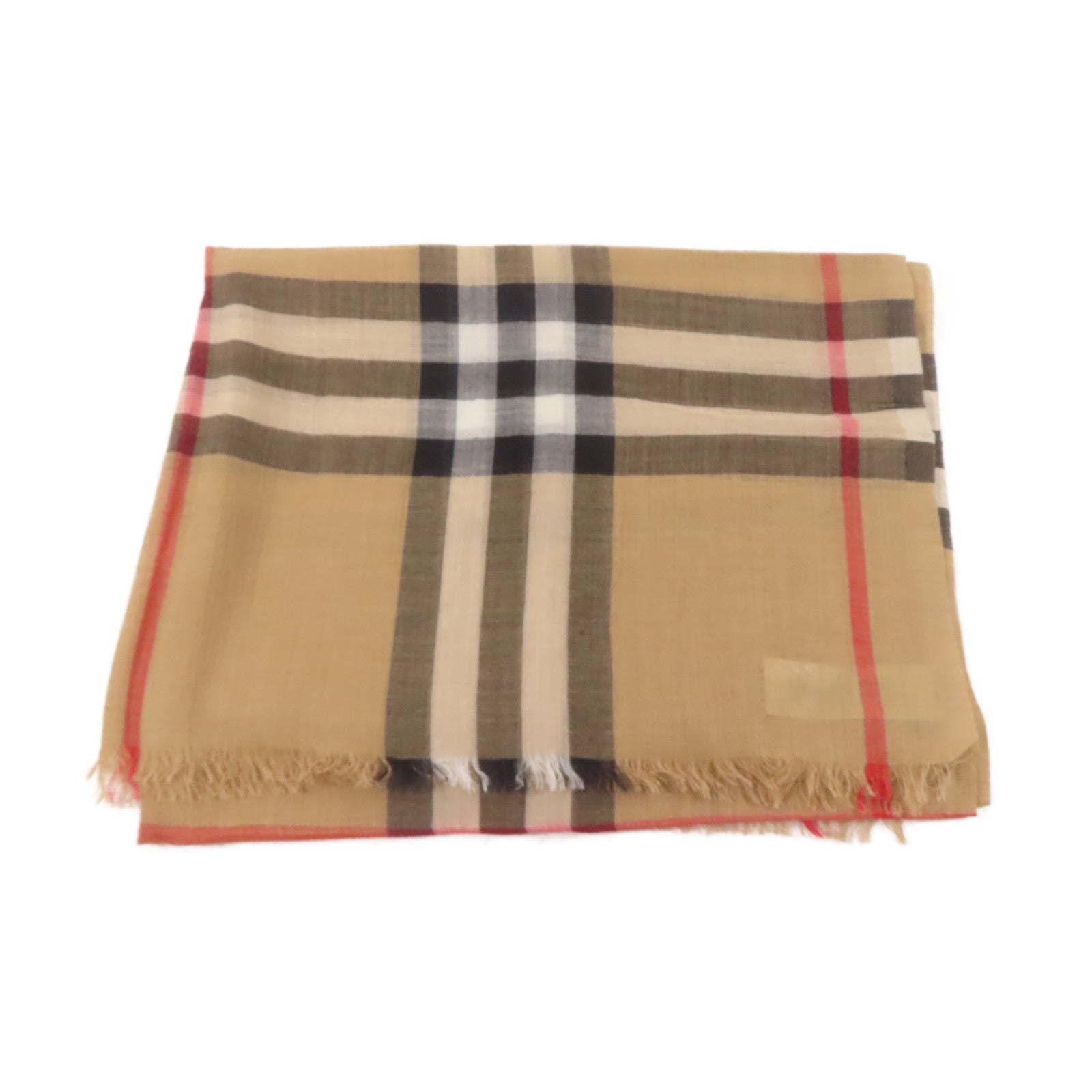 BURBERRY 羊毛/絲質Scarf 220x70cm圍巾米色