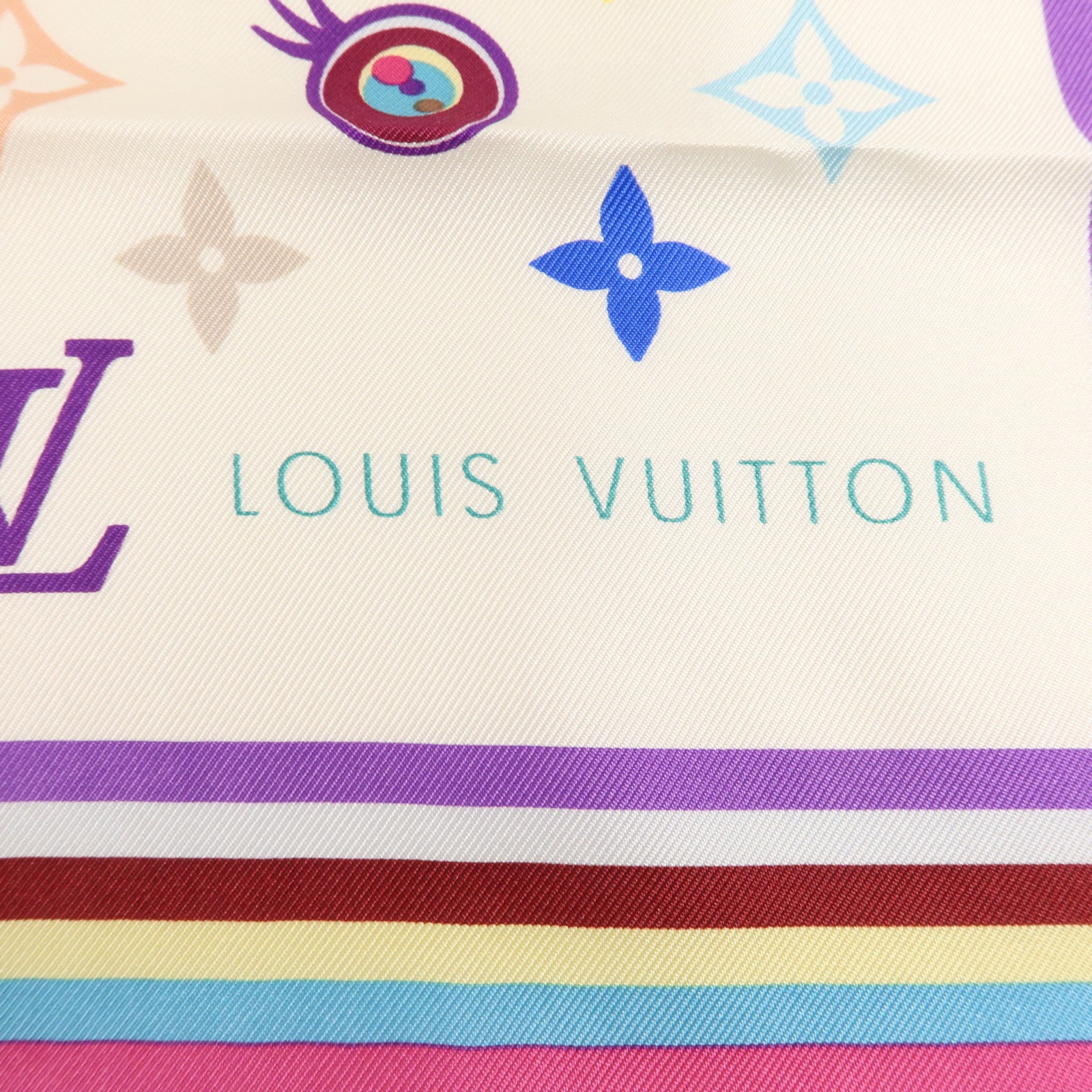 LOUIS VUITTON 絲質Eye Love Monogram Silk Scarf 67 x 67cm絲巾