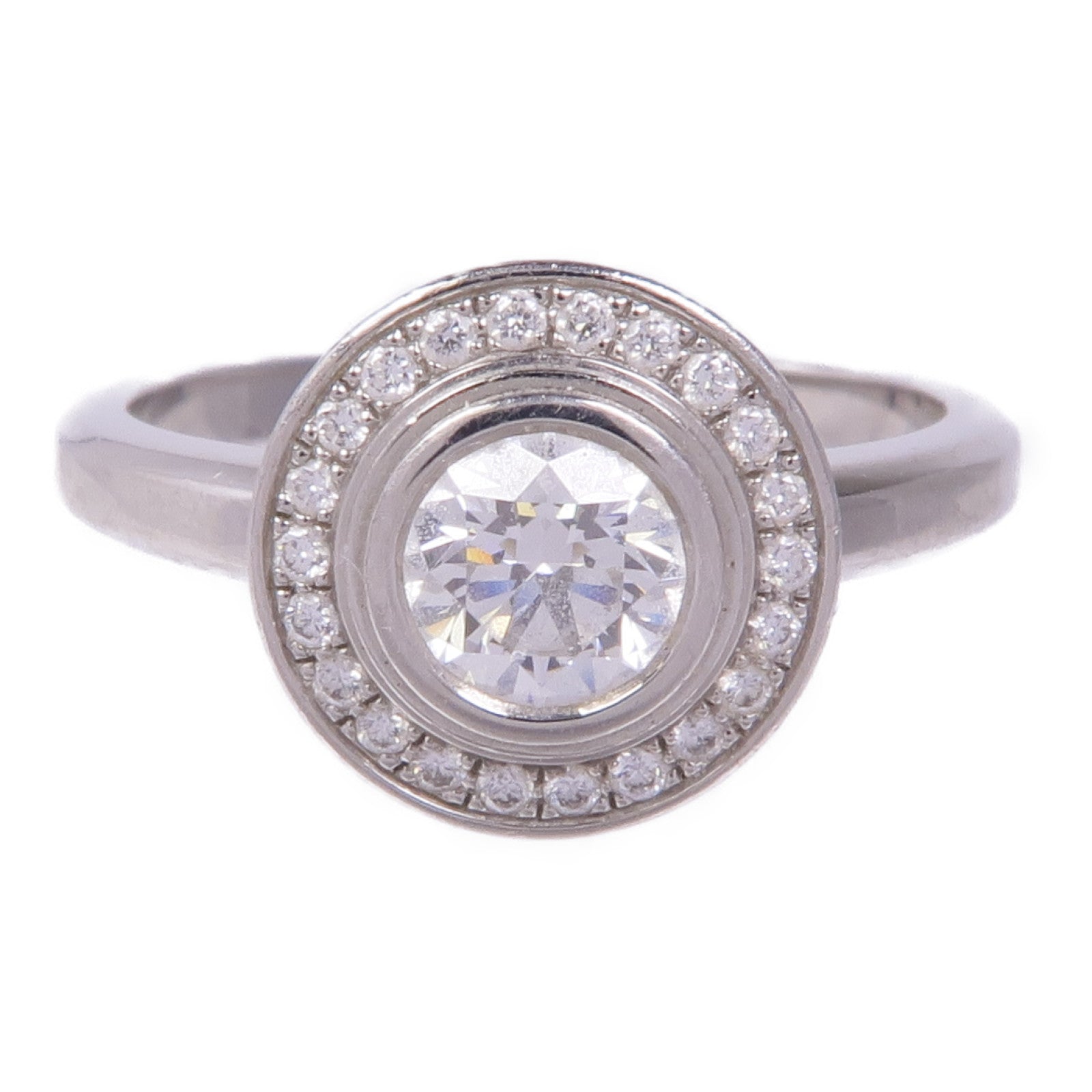 CARTIER 【激減優惠】PT950鉑金D'Amour Diamond Ring Engagement鑽石戒指Cartier#50/US#5.25