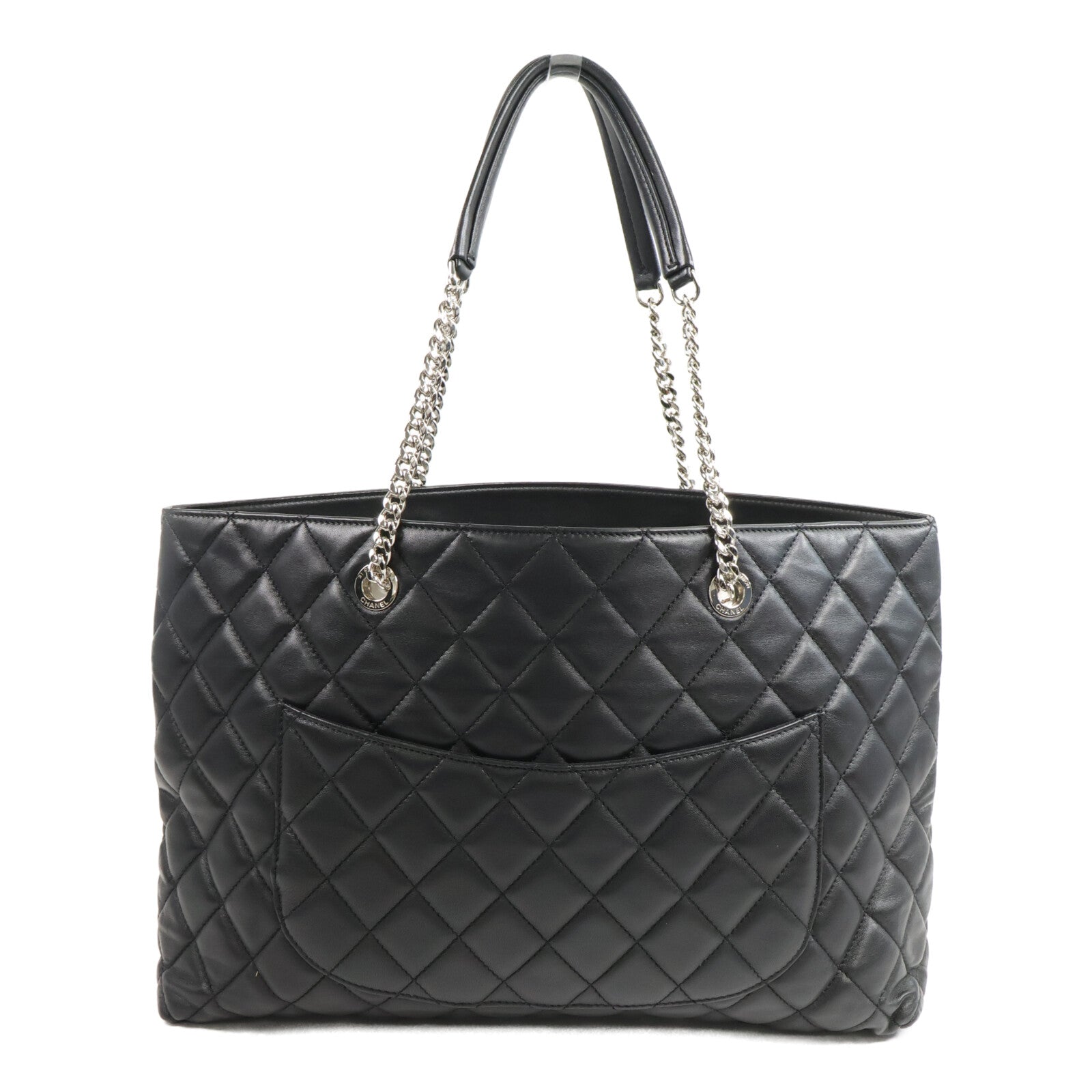 CHANEL 羊皮皮革Tote Bag鏈帶手挽袋