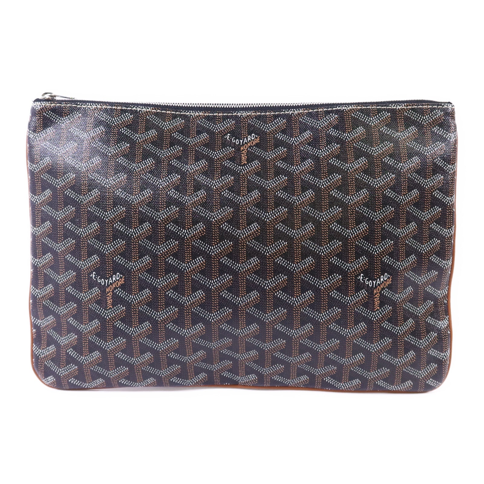 GOYARD 塗層帆布Pouch銀扣手拿包