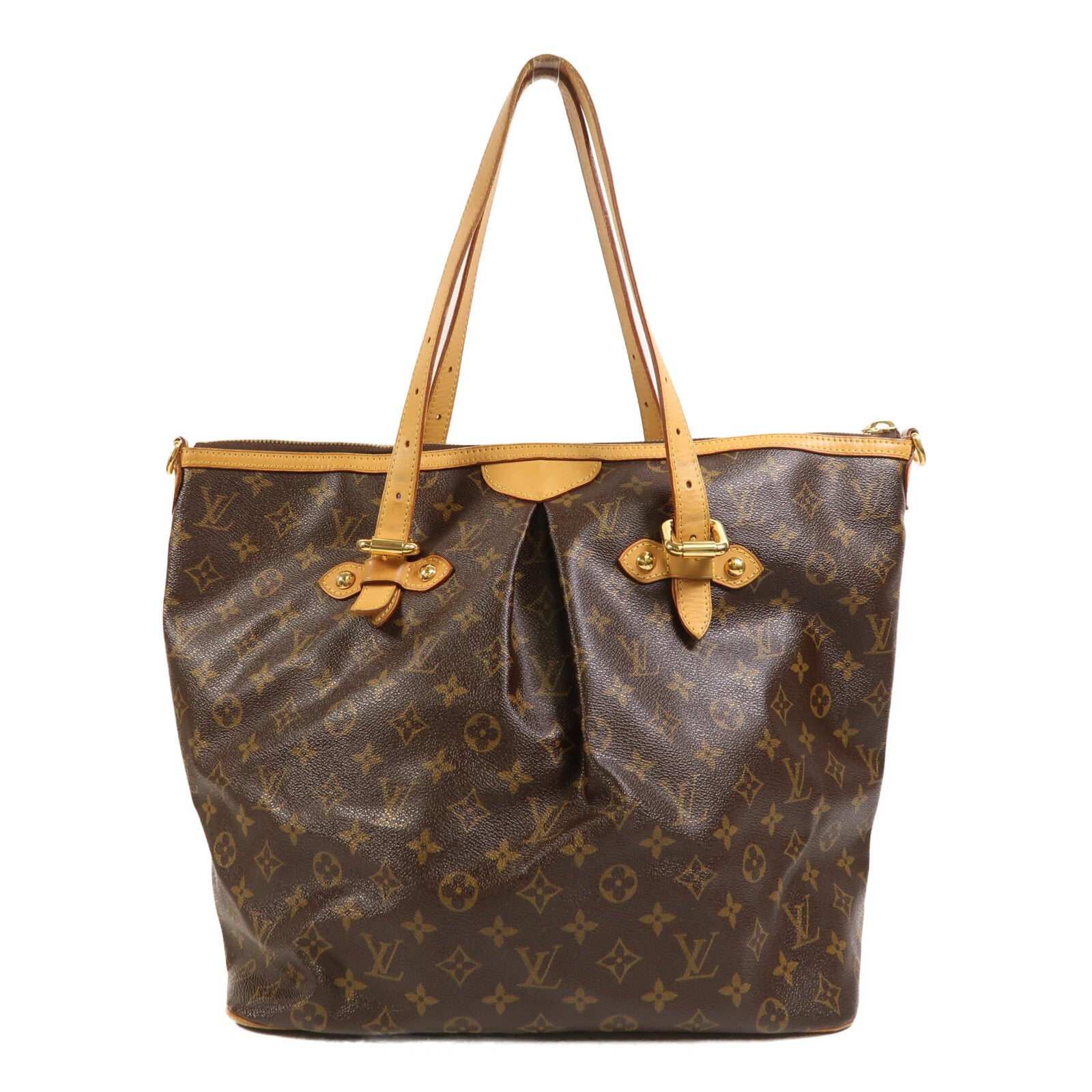 LOUIS VUITTON 【激減優惠】Monogram Palermo GM金扣手挽肩背兩用袋棕色