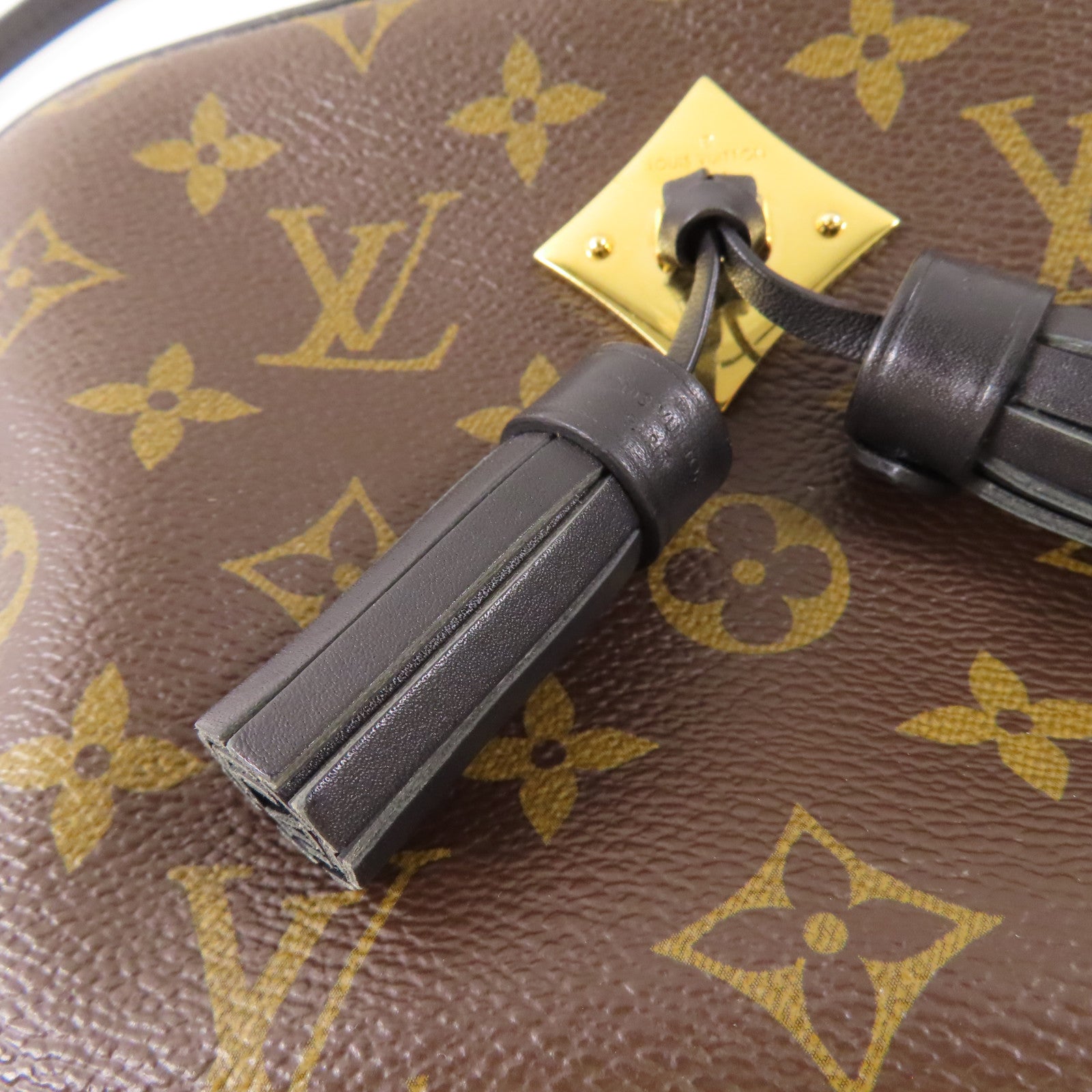 LOUIS VUITTON LV GHW Saintonge Shoulder Bag M43555 Monogram Brown/Black