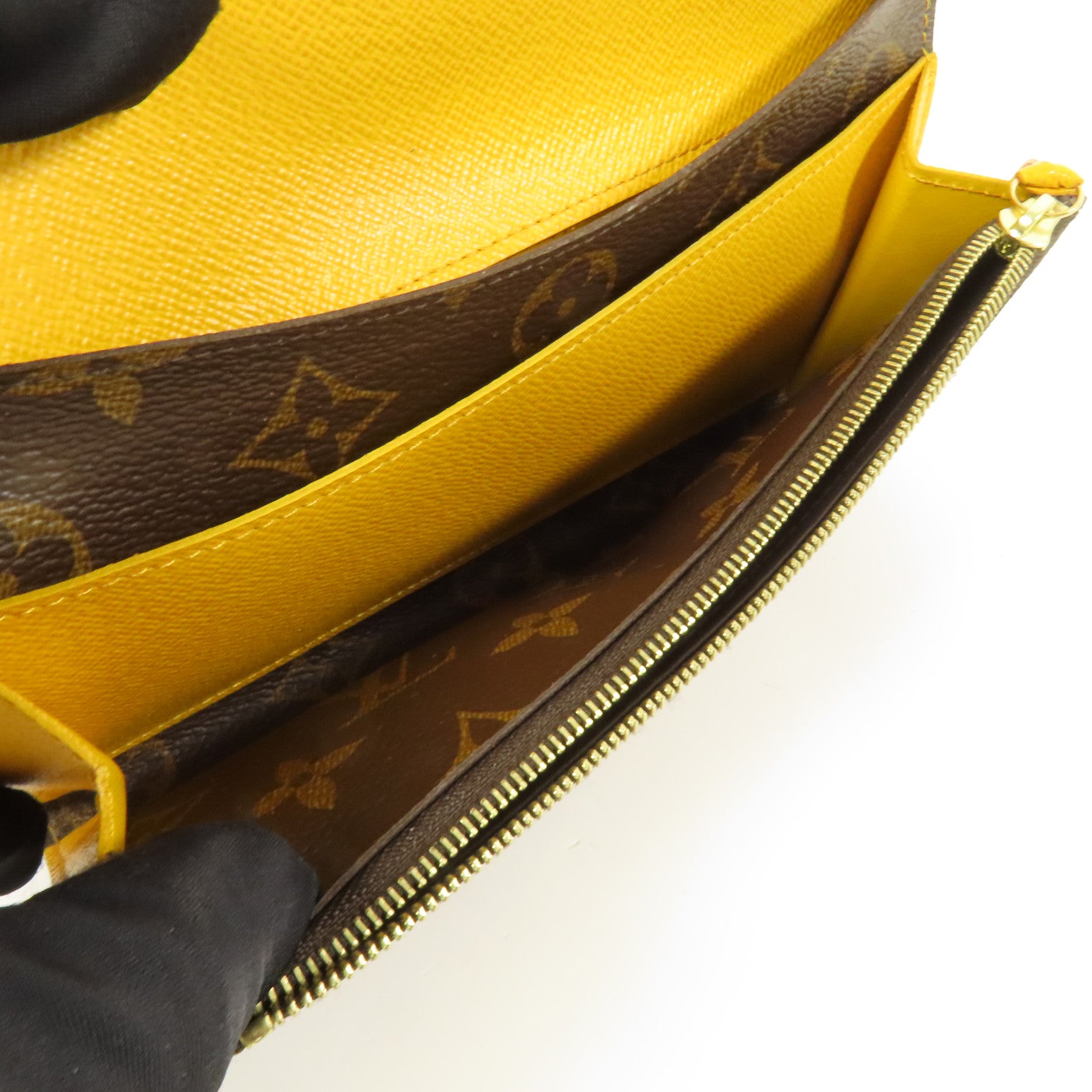 LOUIS VUITTON Monogram Emilie金扣長錢包