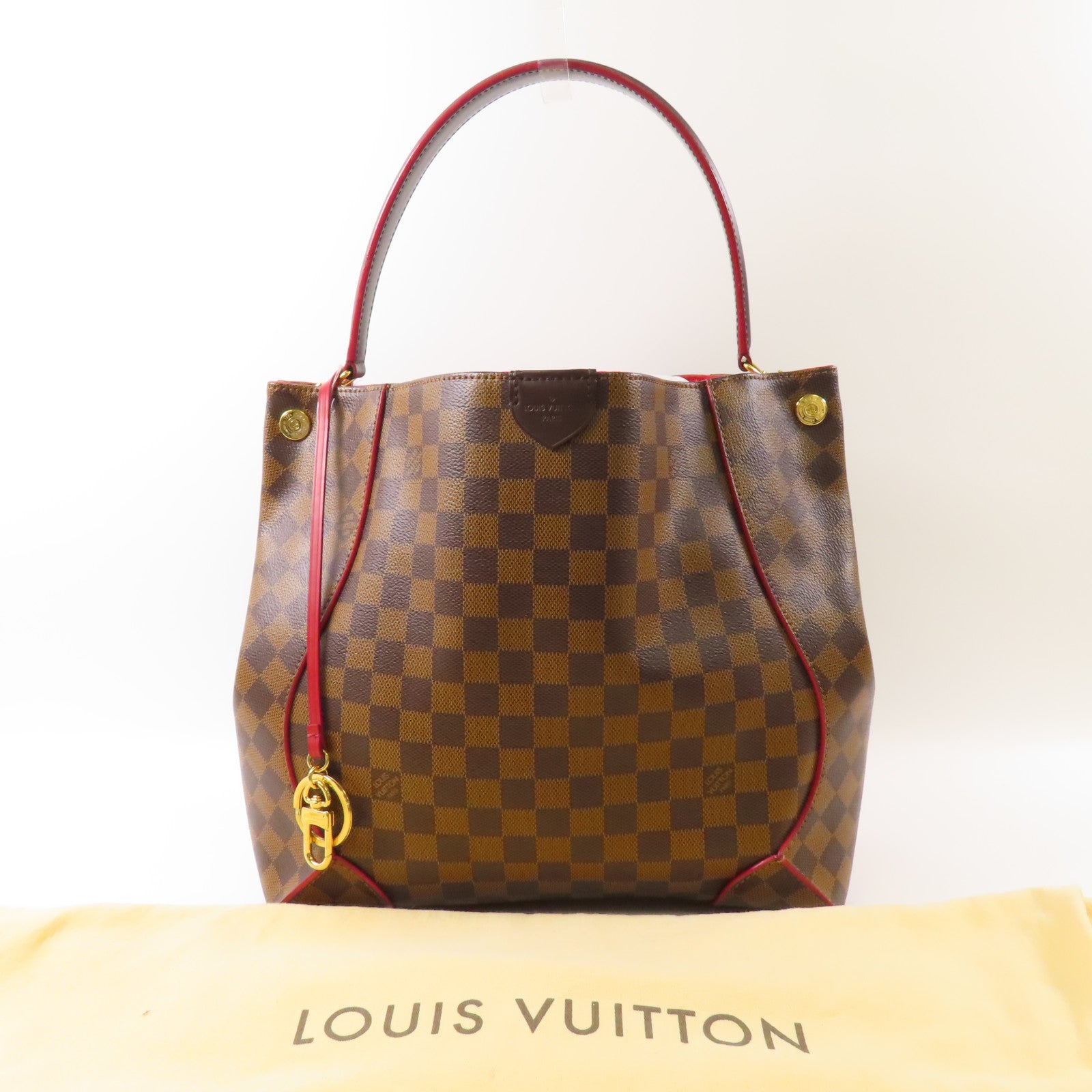 LOUIS VUITTON Damier Caissa Hobo金扣手挽袋